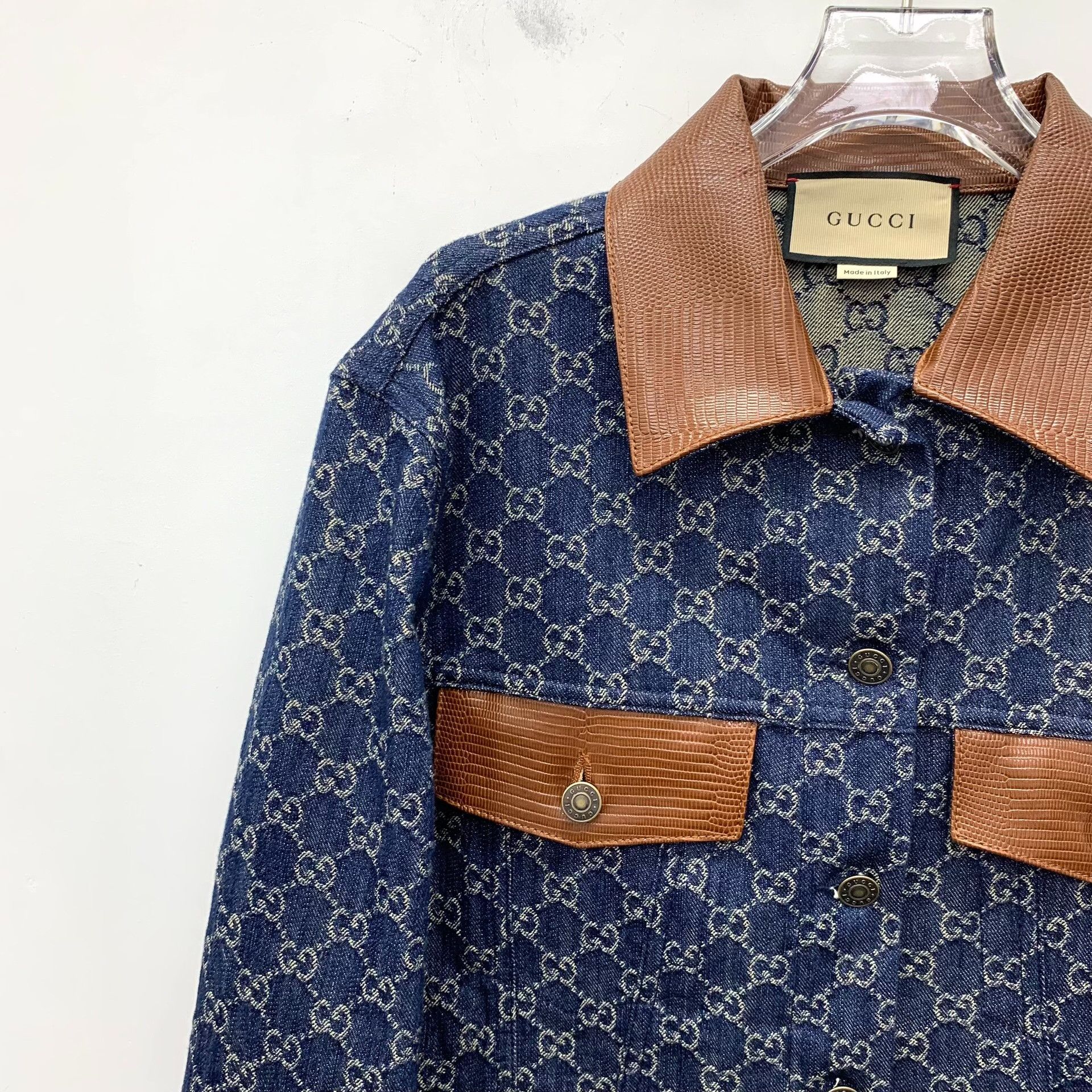 Gucci Gucci Logo Jacquard Denim Jacket Size 38 Size XS / US 0-2 / IT 36-38 - 4 Thumbnail