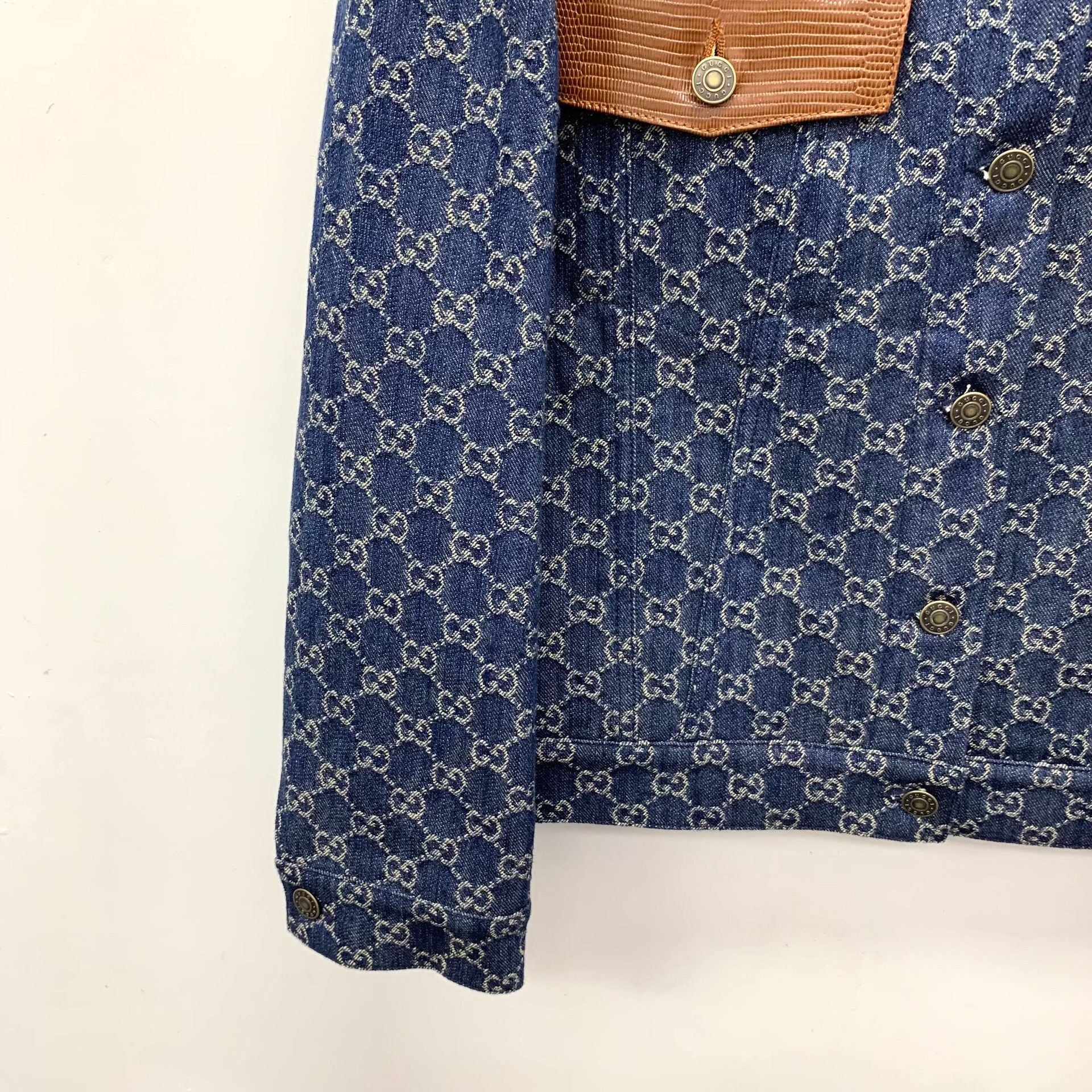 Gucci Gucci Logo Jacquard Denim Jacket Size 38 Size XS / US 0-2 / IT 36-38 - 5 Thumbnail