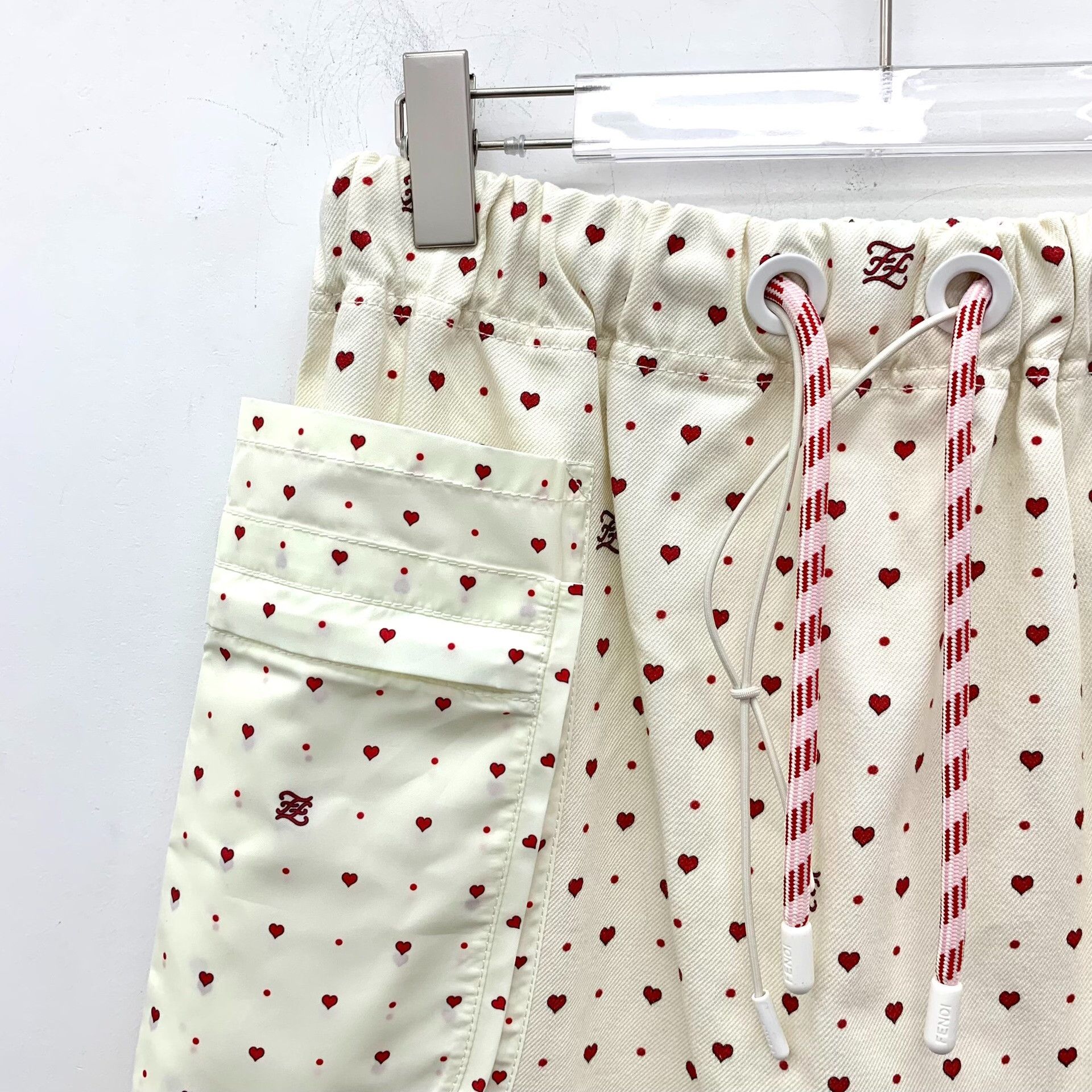 Fendi Fendi Heart Print Cotton Mini Skirt Size 42 Size 28" / US 6 / IT 42 - 4 Thumbnail
