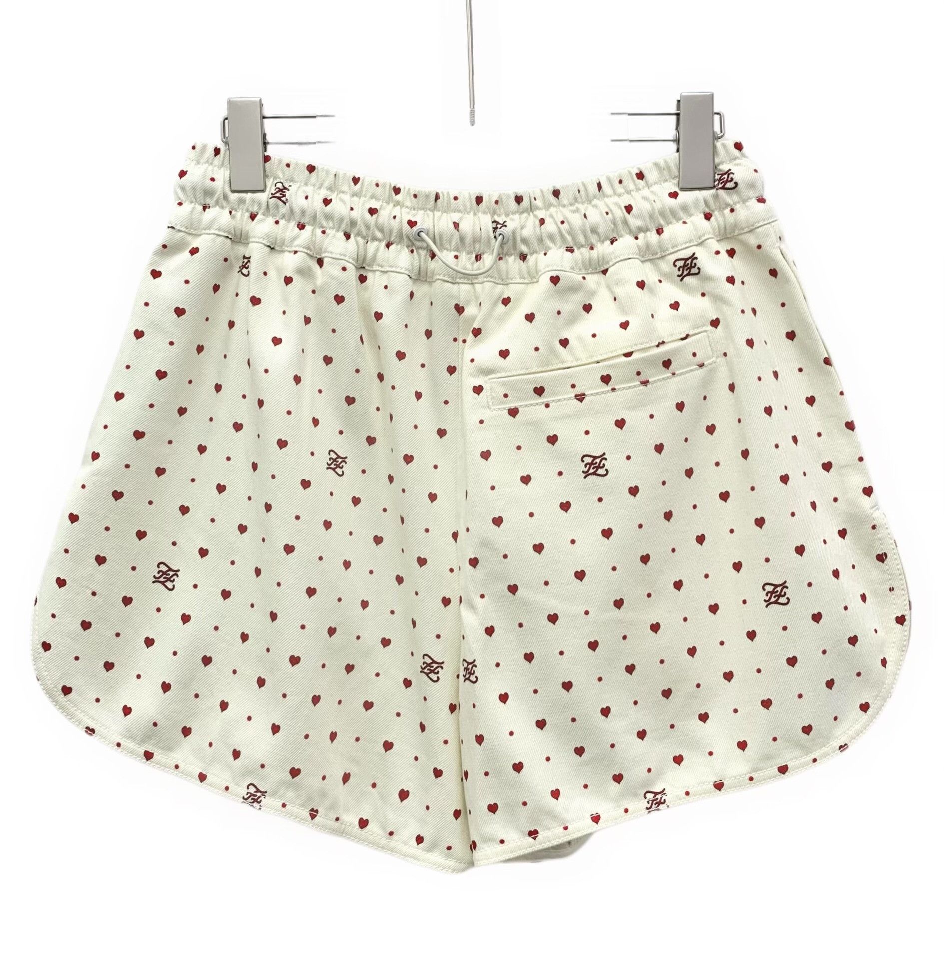 Fendi Fendi Heart Print Cotton Shorts IT 42 Size 28" / US 6 / IT 42 - 3 Thumbnail