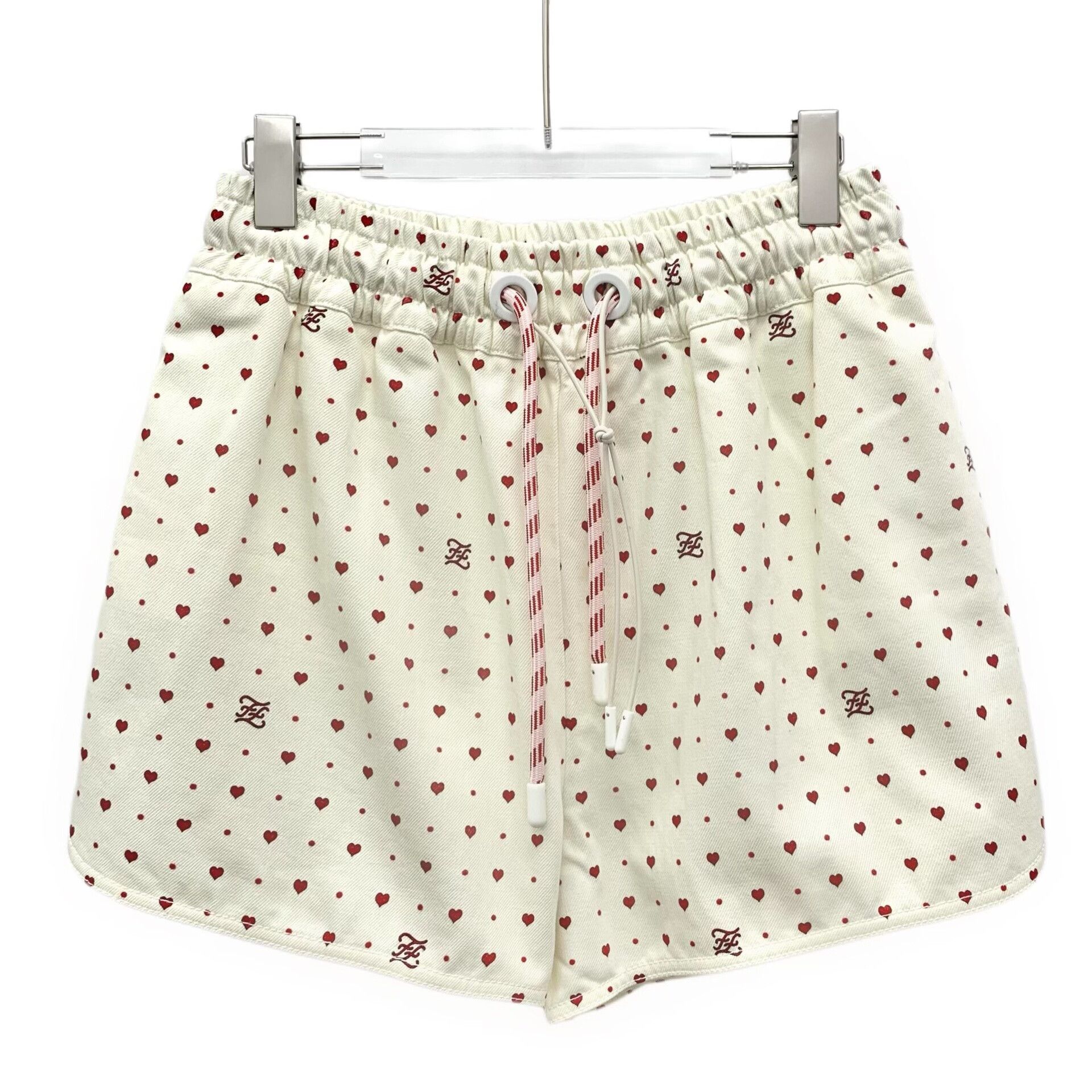 Fendi Fendi Heart Print Cotton Shorts IT 42 Size 28" / US 6 / IT 42 - 2 Thumbnail