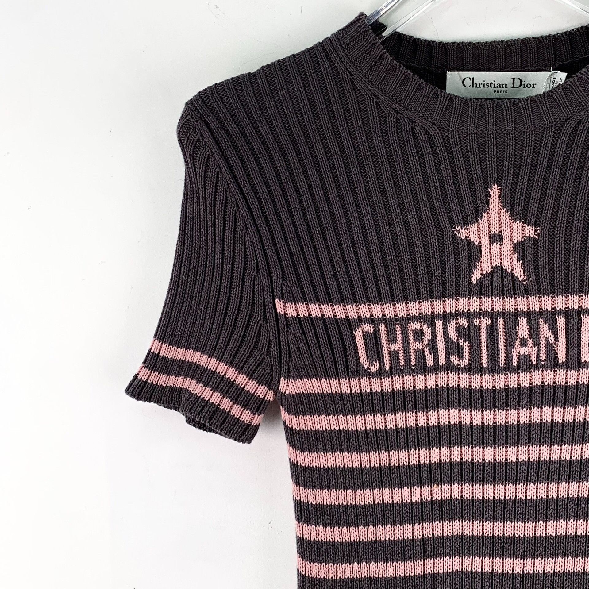 Dior Dior Striped Logo Intarsia Knit Sweater FR 36 Size XS / US 0-2 / IT 36-38 - 4 Thumbnail