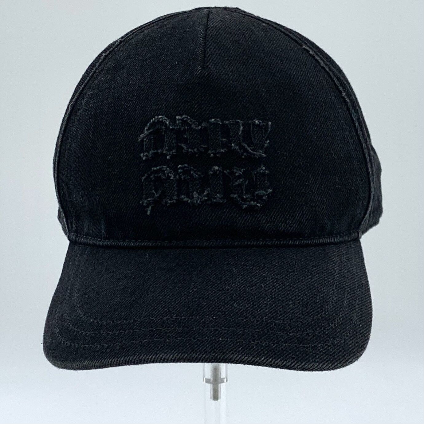 Miu Miu Miu Miu Logo Embroidered Cotton Baseball Cap XL Size ONE SIZE - 6 Thumbnail