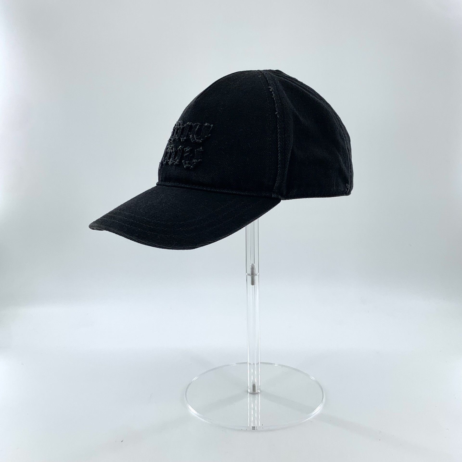 Miu Miu Miu Miu Logo Embroidered Cotton Baseball Cap XL Size ONE SIZE - 3 Thumbnail