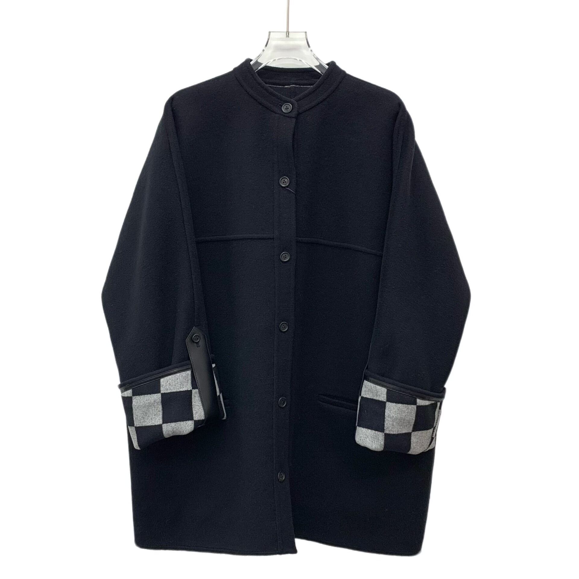 Louis Vuitton Louis Vuitton Damier Trim Wool Coat FR 32 Size XXS / US 00 / IT 34 - 2 Thumbnail