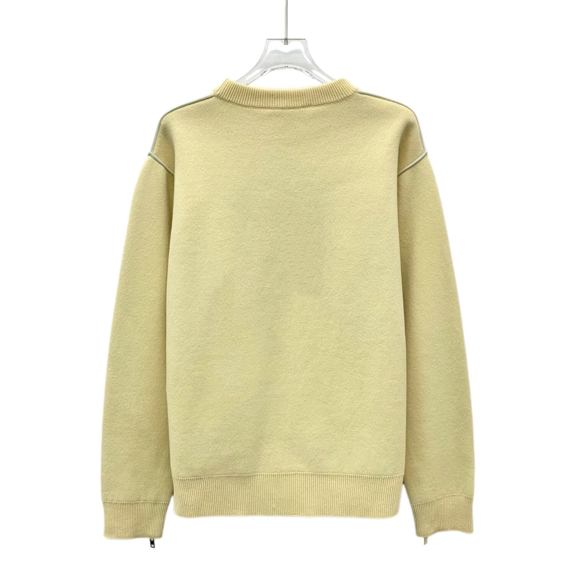 Louis Vuitton Louis Vuitton Monogram Zip Yellow Wool Sweater XXS Size XXS / US 00 / IT 34 - 3 Thumbnail