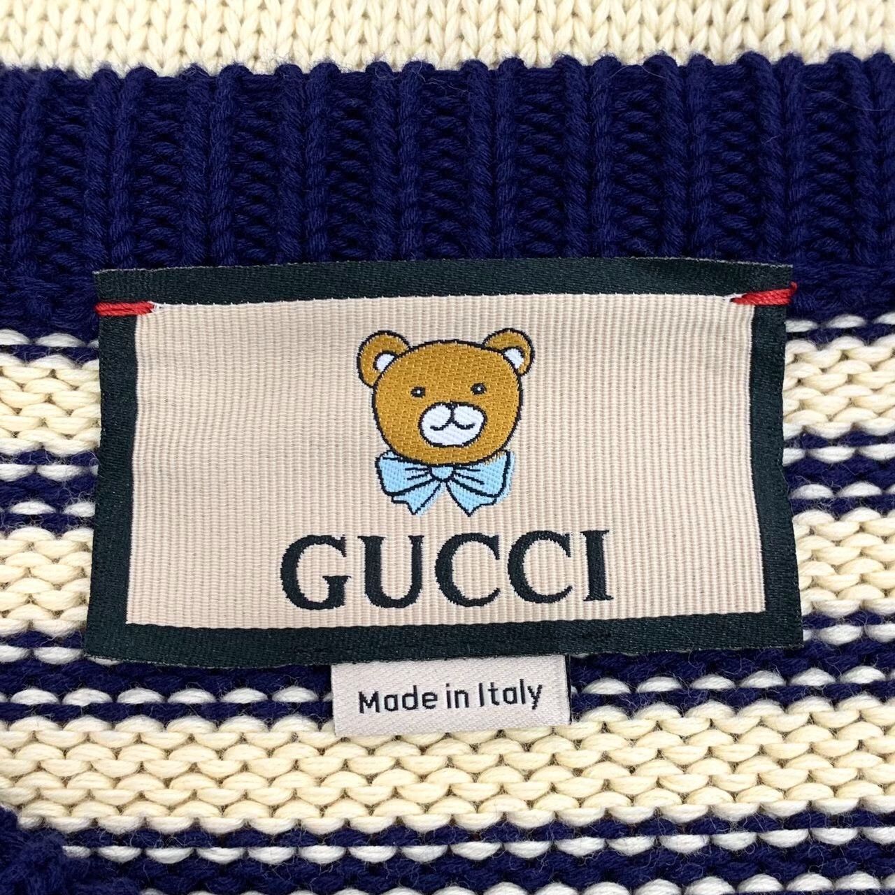 Gucci Gucci Striped Bear Intarsia Knit Sweater Size S Size US S / EU 44-46 / 1 - 7 Thumbnail