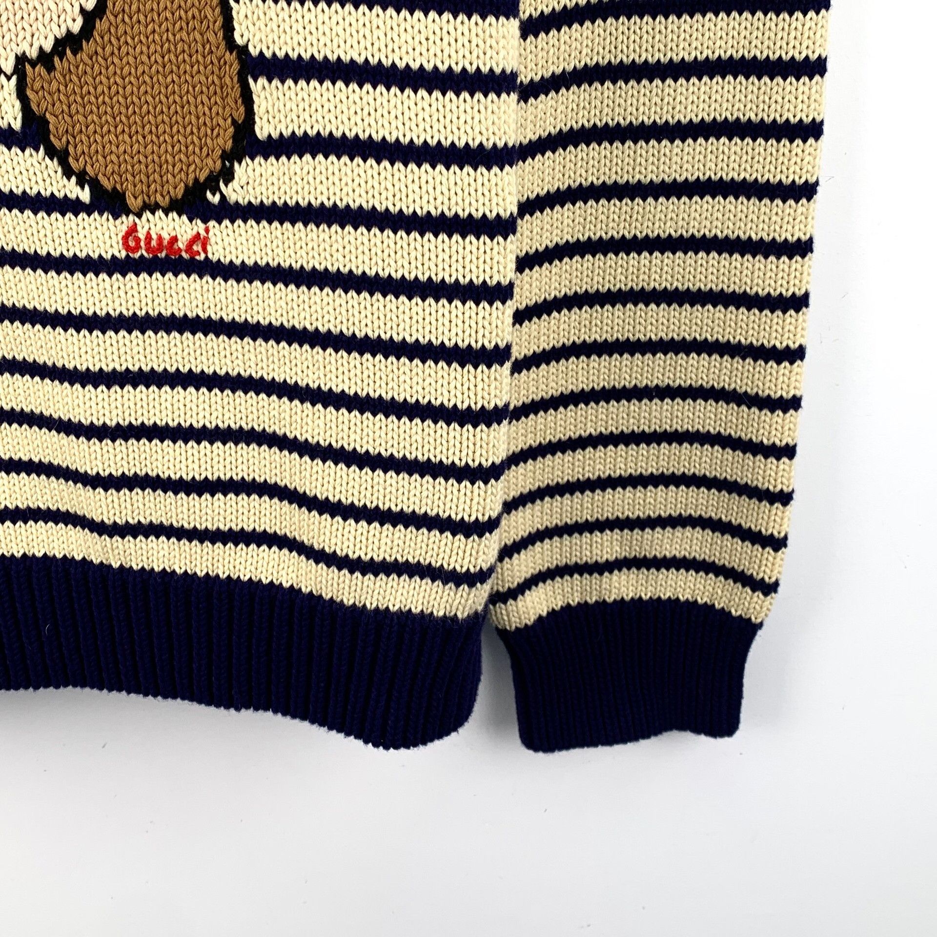 Gucci Gucci Striped Bear Intarsia Knit Sweater Size S Size US S / EU 44-46 / 1 - 6 Thumbnail