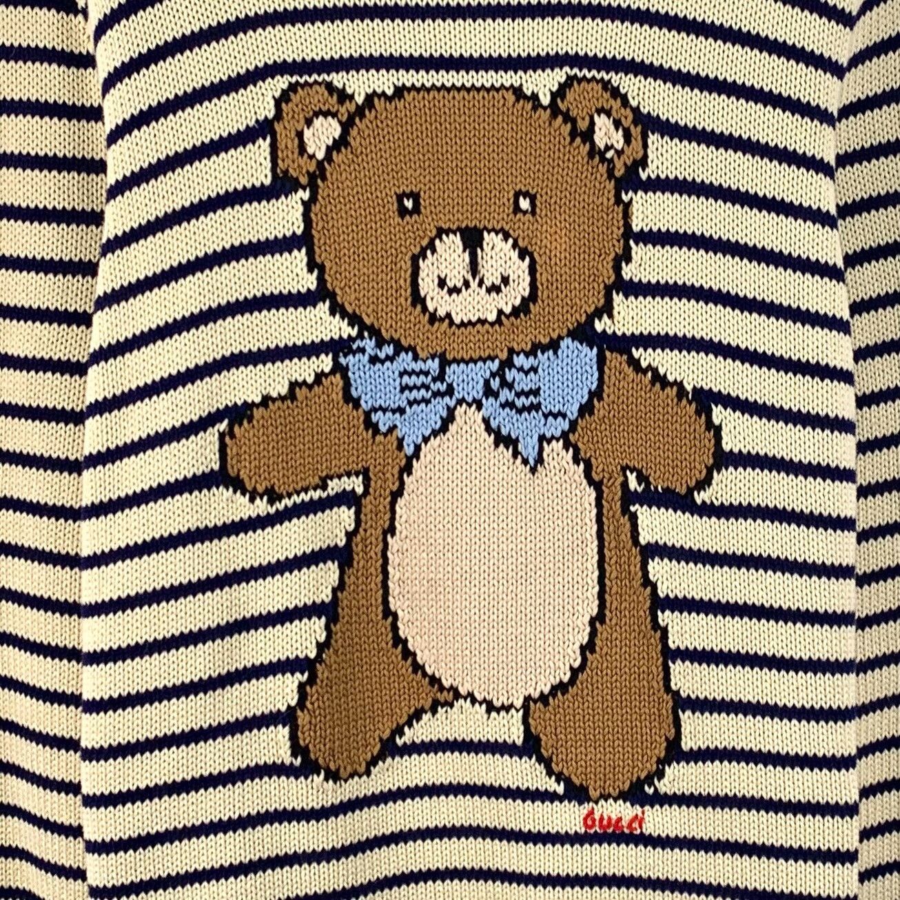 Gucci Gucci Striped Bear Intarsia Knit Sweater Size S Size US S / EU 44-46 / 1 - 5 Thumbnail