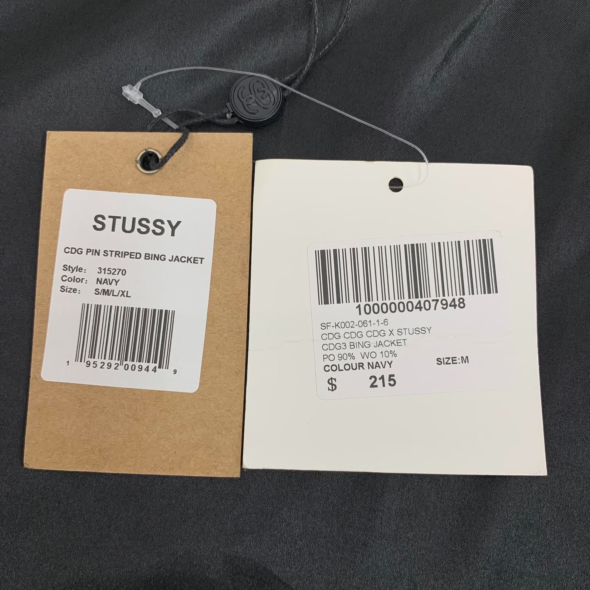 Stussy Stussy x CDG Pinstripe Bing Jacket US M Size US M / EU 48-50 / 2 - 9 Thumbnail