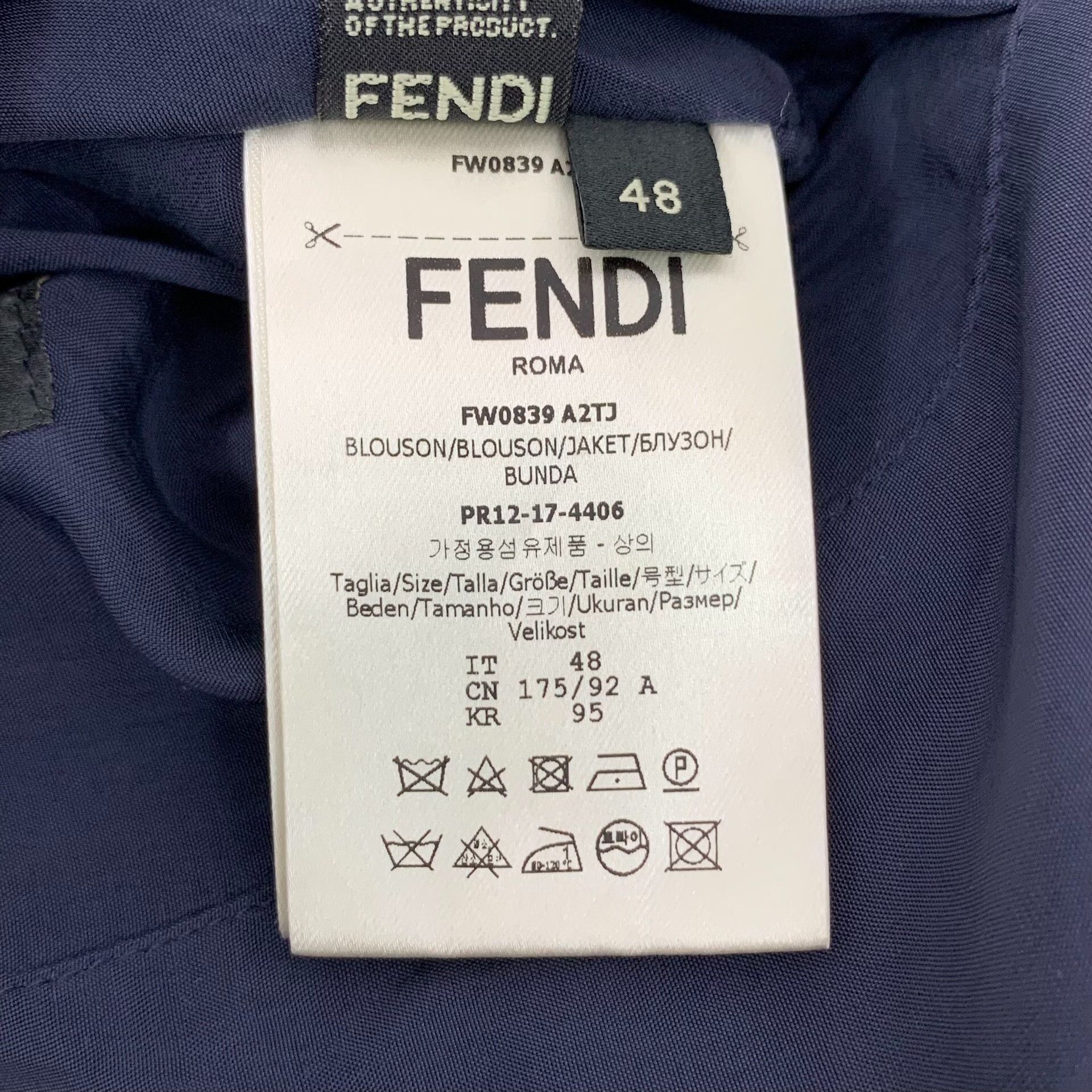 Fendi Fendi Cartoon Print Silk Reversible Bomber Jacket 48 Size US M / EU 48-50 / 2 - 7 Thumbnail