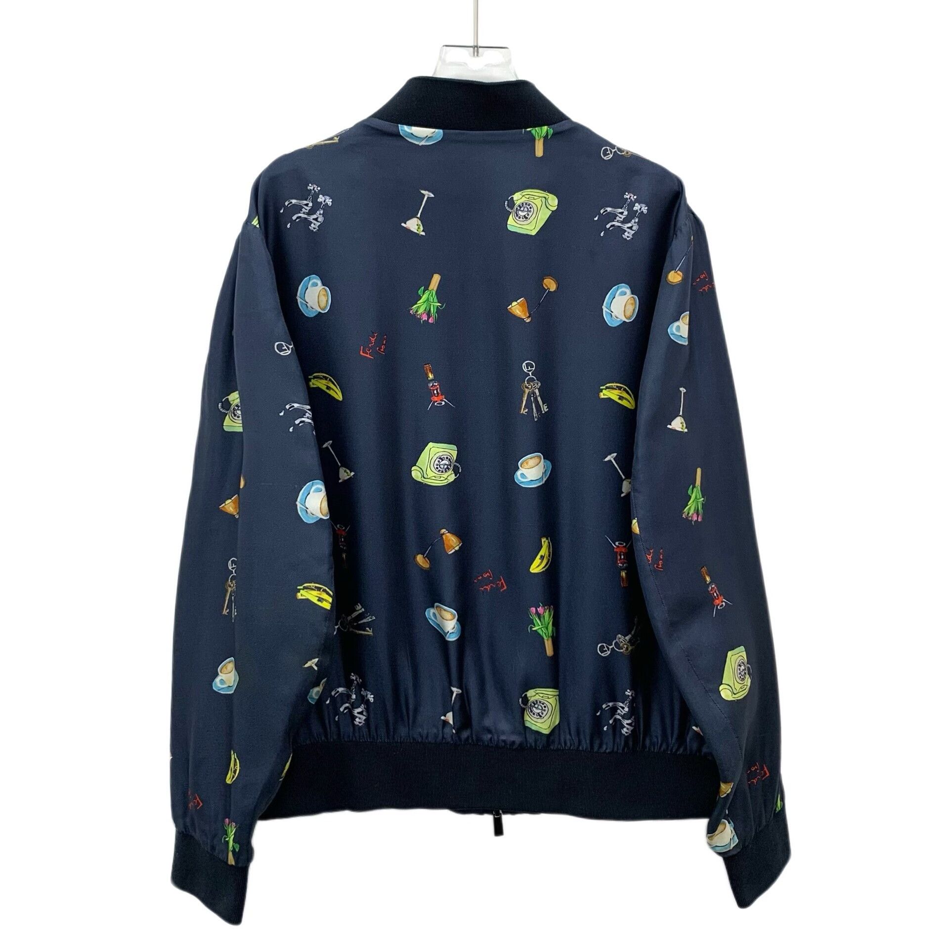 Fendi Fendi Cartoon Print Silk Reversible Bomber Jacket 48 Size US M / EU 48-50 / 2 - 3 Thumbnail