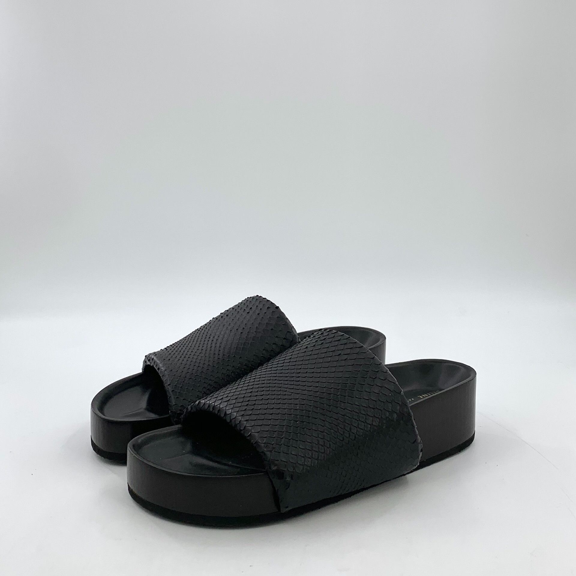 Celine Celine Snakeskin Platform Mules 37 Size US 7 / IT 37 - 2 Thumbnail