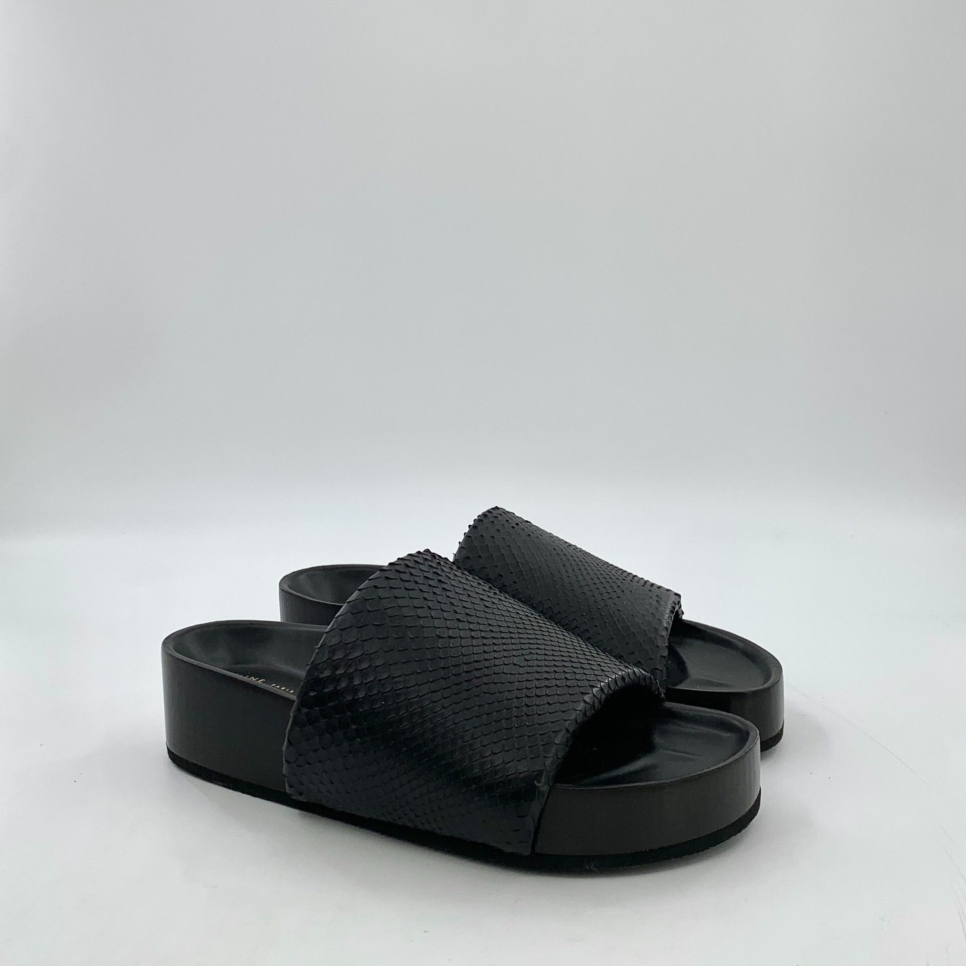 Celine Celine Snakeskin Platform Mules 37 Size US 7 / IT 37 - 3 Thumbnail