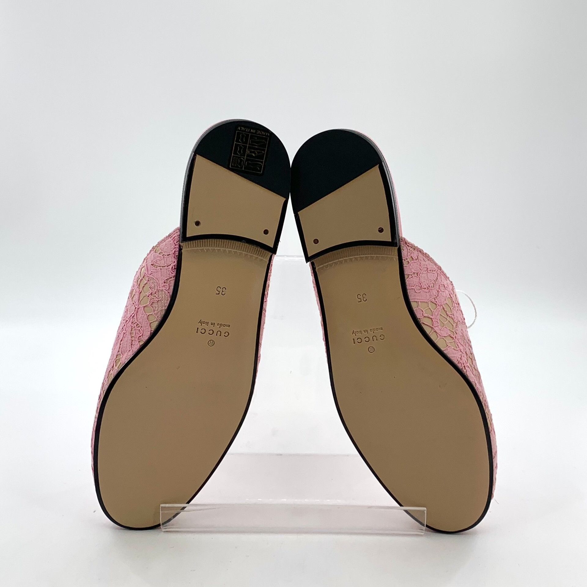 Gucci Gucci Pink Floral Lace Horsebit Mules 35 Size US 5 / IT 35 - 6 Thumbnail