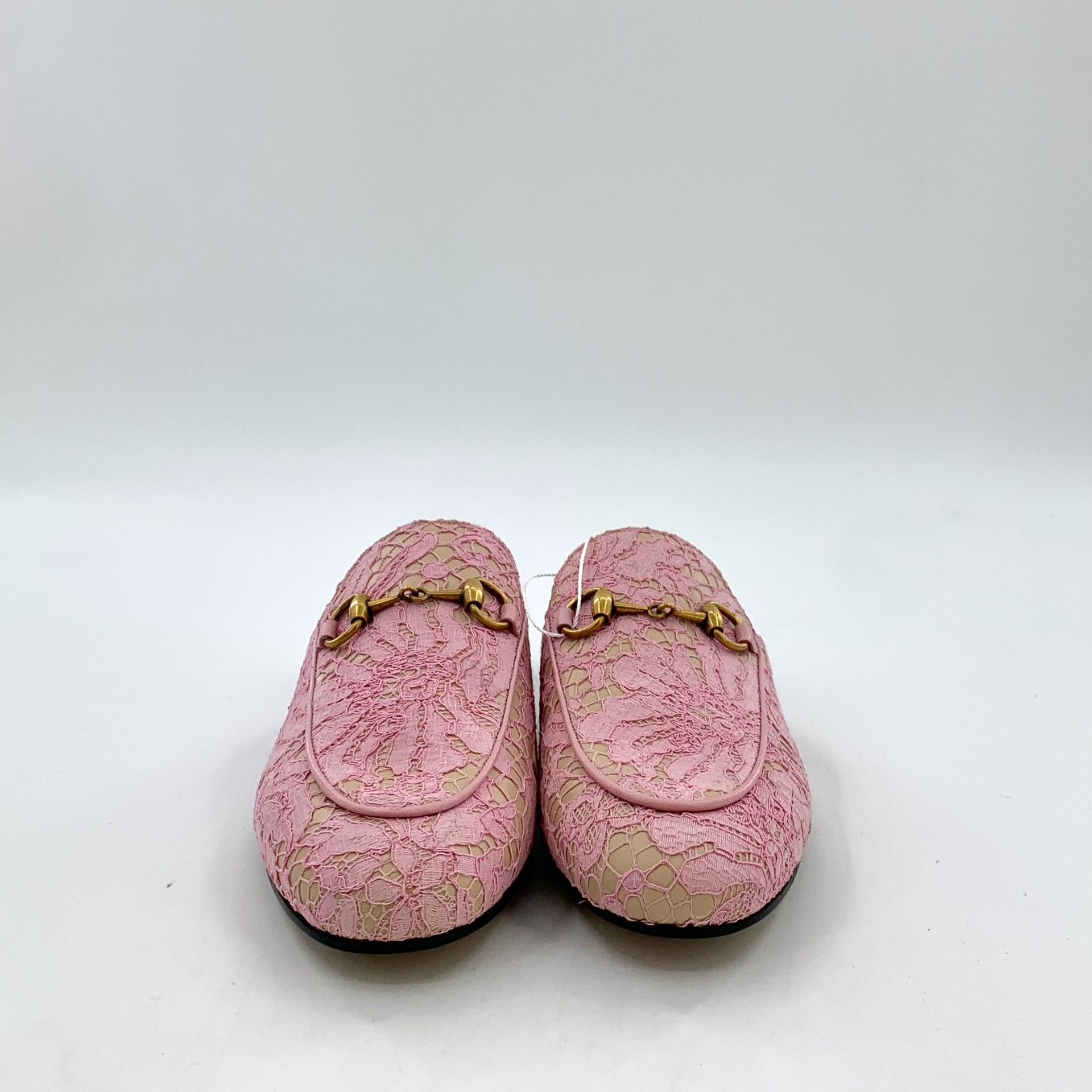 Gucci Gucci Pink Floral Lace Horsebit Mules 35 Size US 5 / IT 35 - 4 Thumbnail