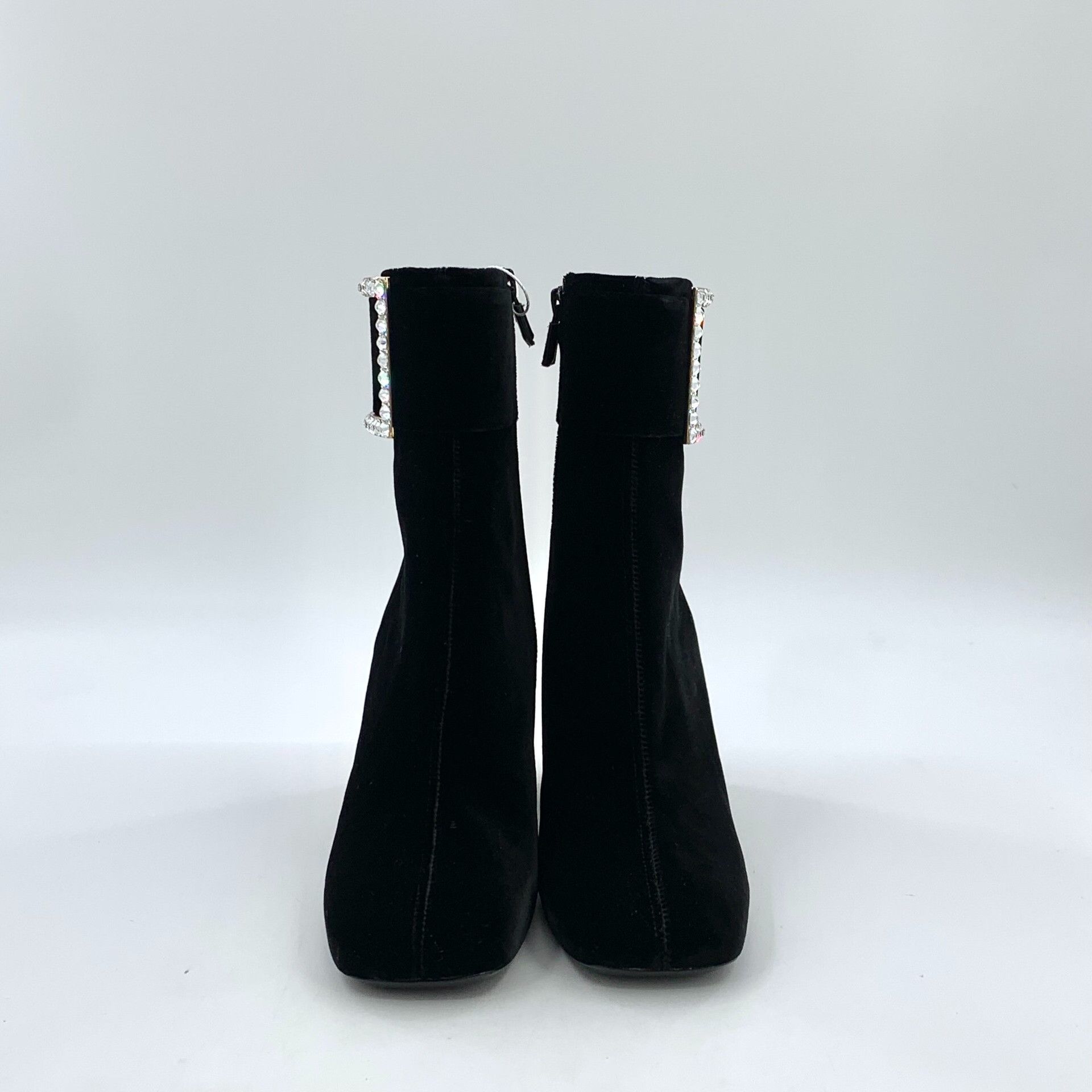 Roger Vivier Roger Vivier Crystal Buckle Suede Boots 34 Size US 4 / IT 34 - 4 Thumbnail