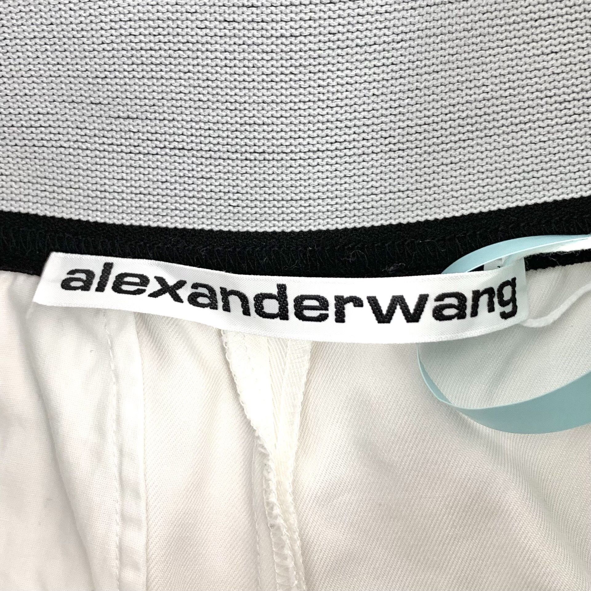 Alexander Wang Alexander Wang White Logo Elastic Waistband Pants 0 Size 25" / US 0 / IT 36 - 7 Thumbnail