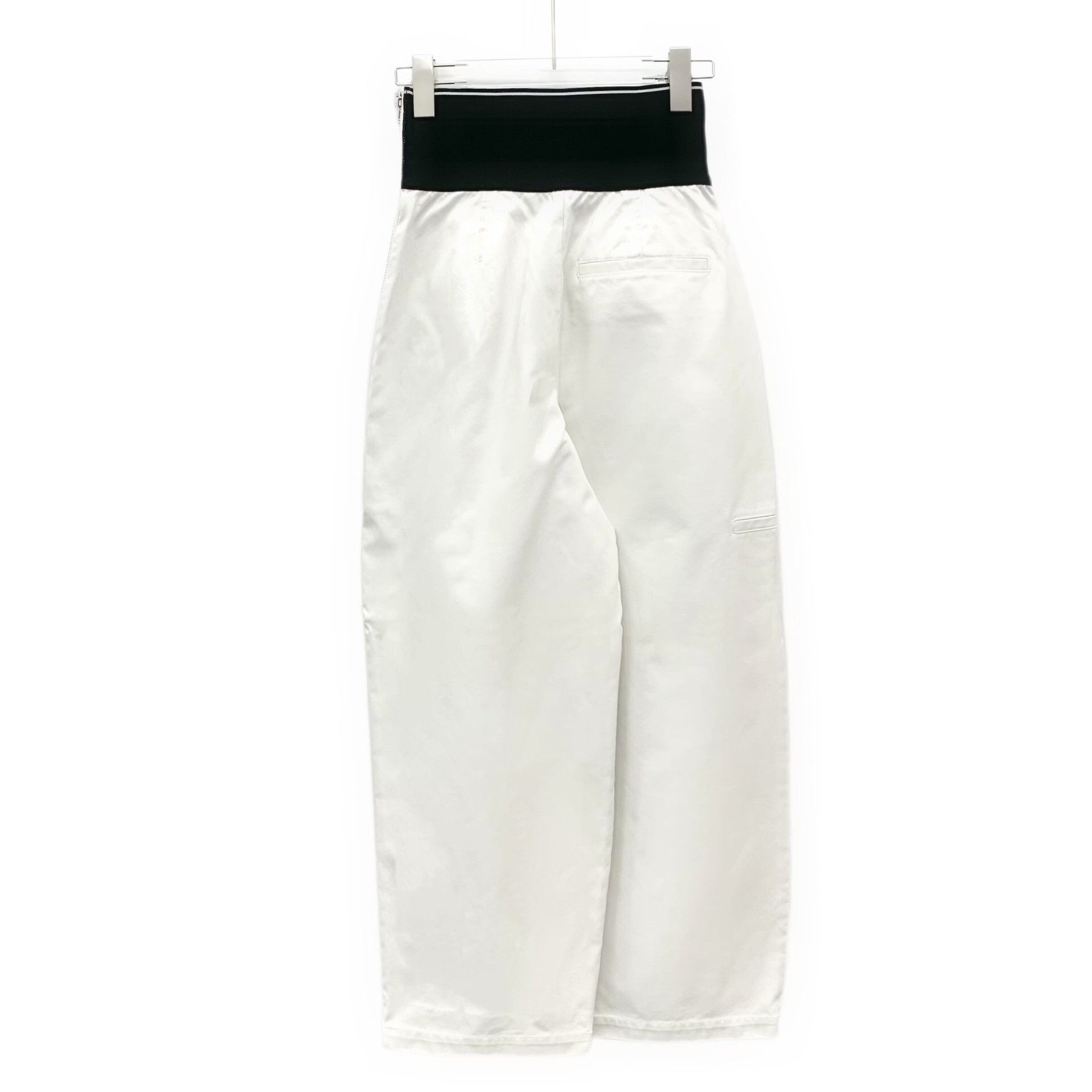 Alexander Wang Alexander Wang White Logo Elastic Waistband Pants 0 Size 25" / US 0 / IT 36 - 3 Thumbnail