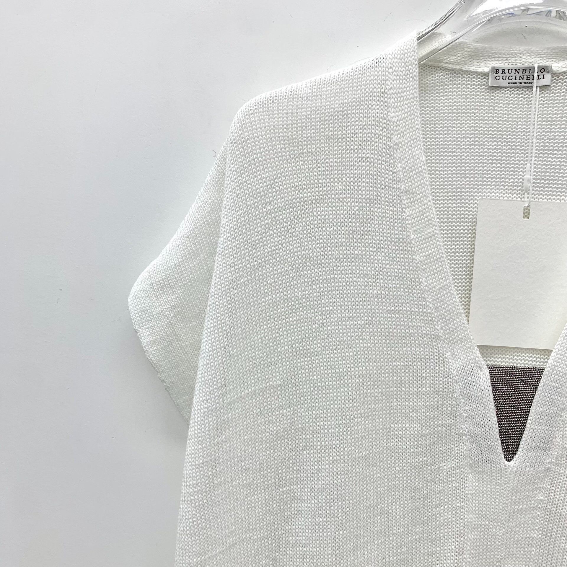 Brunello Cucinelli Brunello Cucinelli Monili V-Neck Knit Sweater S Size S / US 4 / IT 40 - 4 Thumbnail