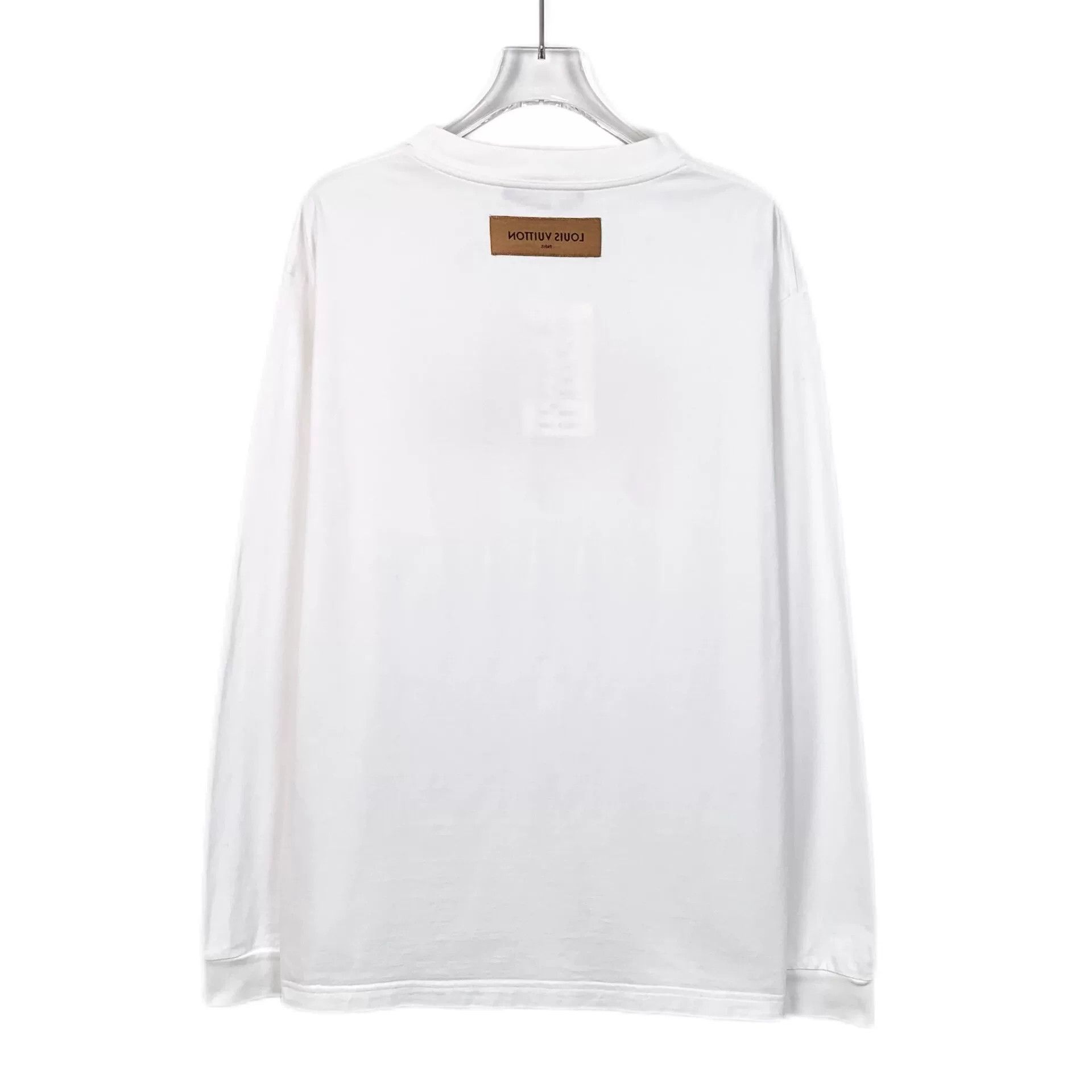 Louis Vuitton Louis Vuitton White Logo Print Sweatshirt L Size US L / EU 52-54 / 3 - 3 Thumbnail