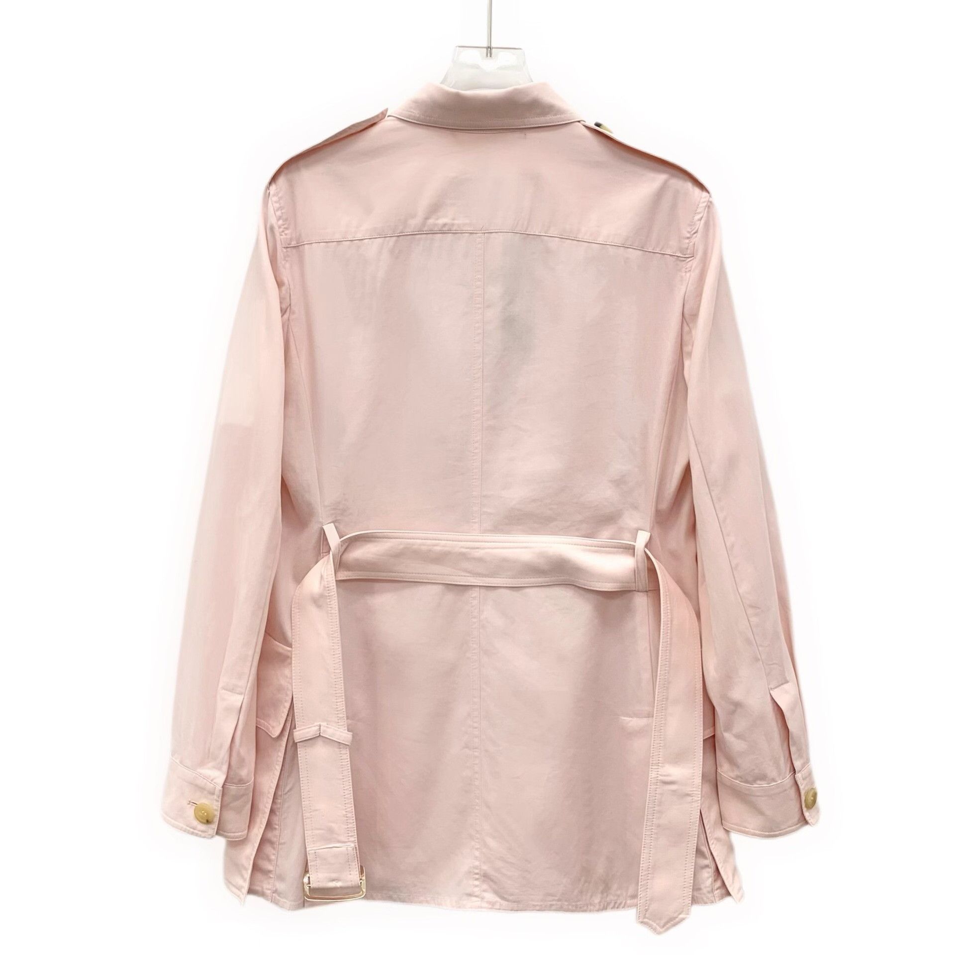 Max Mara Max Mara Pink Cotton Belted Jacket Size IT 42 Size M / US 6-8 / IT 42-44 - 3 Thumbnail