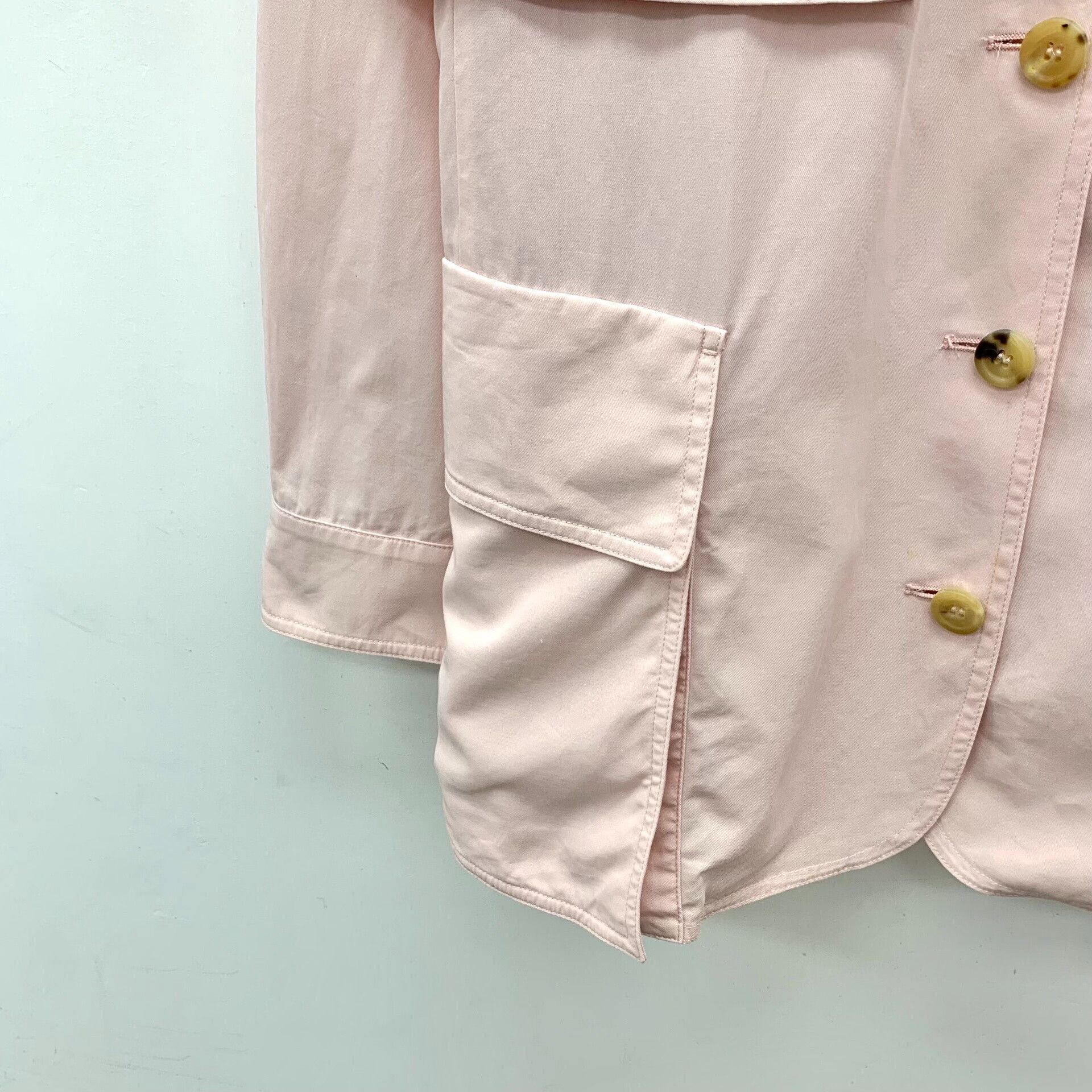 Max Mara Max Mara Pink Cotton Belted Jacket Size IT 42 Size M / US 6-8 / IT 42-44 - 5 Thumbnail
