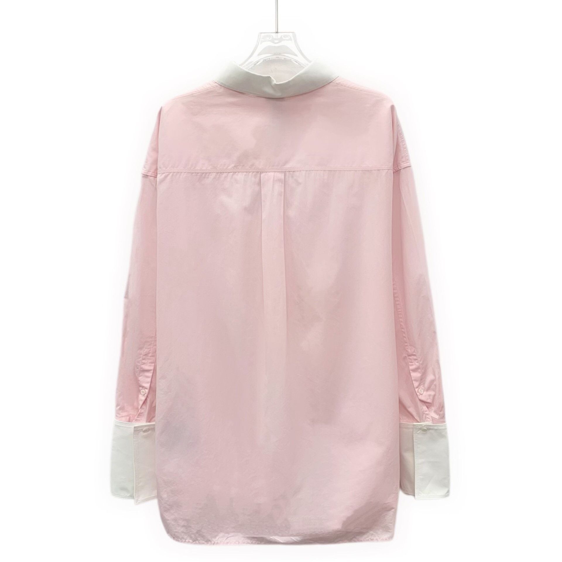 Loewe Loewe Pink Contrast Collar Embroidered Shirt 38 Size S / US 4 / IT 40 - 3 Thumbnail