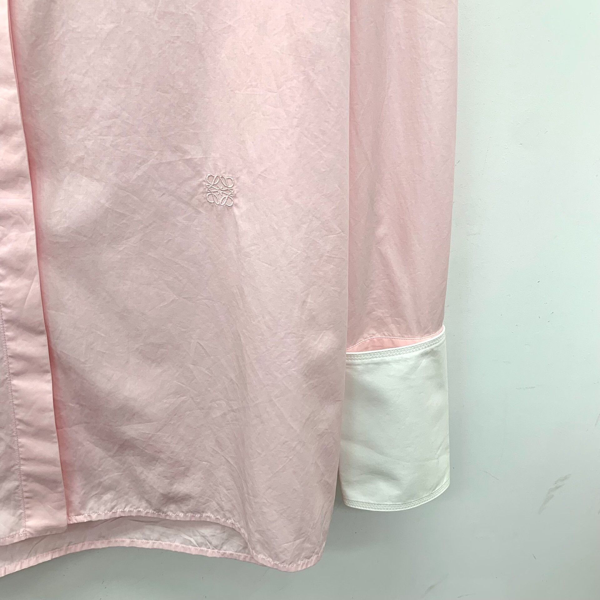 Loewe Loewe Pink Contrast Collar Embroidered Shirt 38 Size S / US 4 / IT 40 - 5 Thumbnail