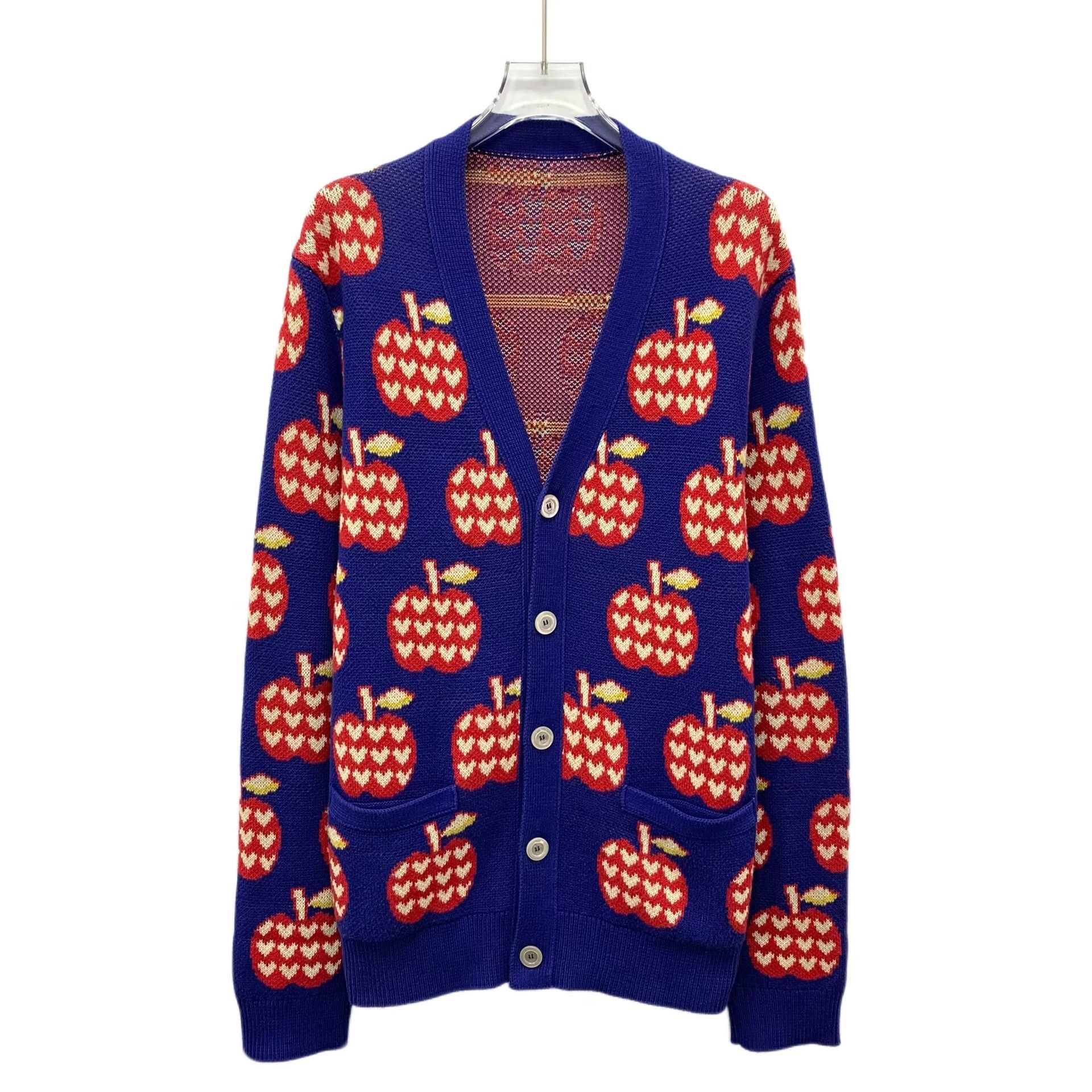 Gucci Gucci Apple Intarsia Knit Cardigan Size S Size US S / EU 44-46 / 1 - 2 Thumbnail