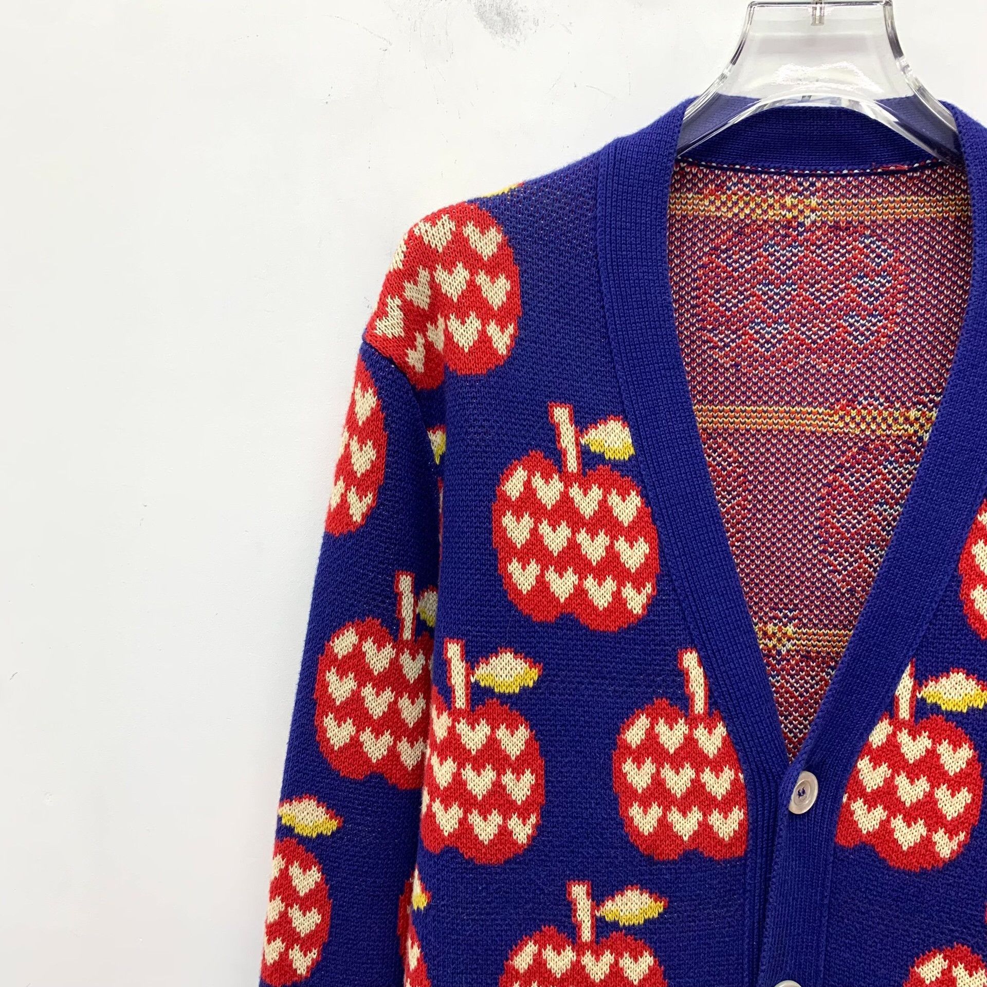 Gucci Gucci Apple Intarsia Knit Cardigan Size S Size US S / EU 44-46 / 1 - 4 Thumbnail