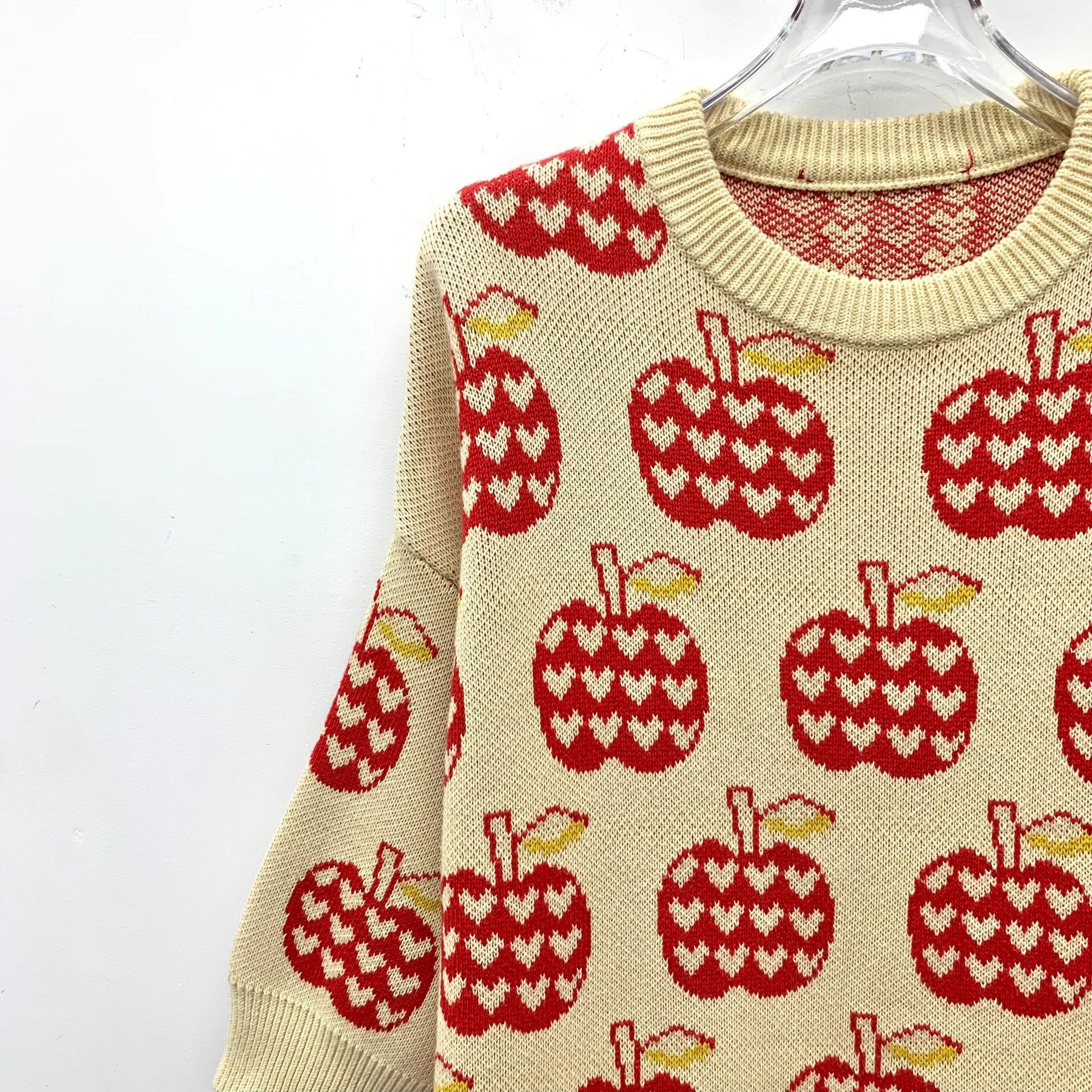 Gucci Gucci Apple Intarsia Knit Sweater Size M Size US M / EU 48-50 / 2 - 4 Thumbnail