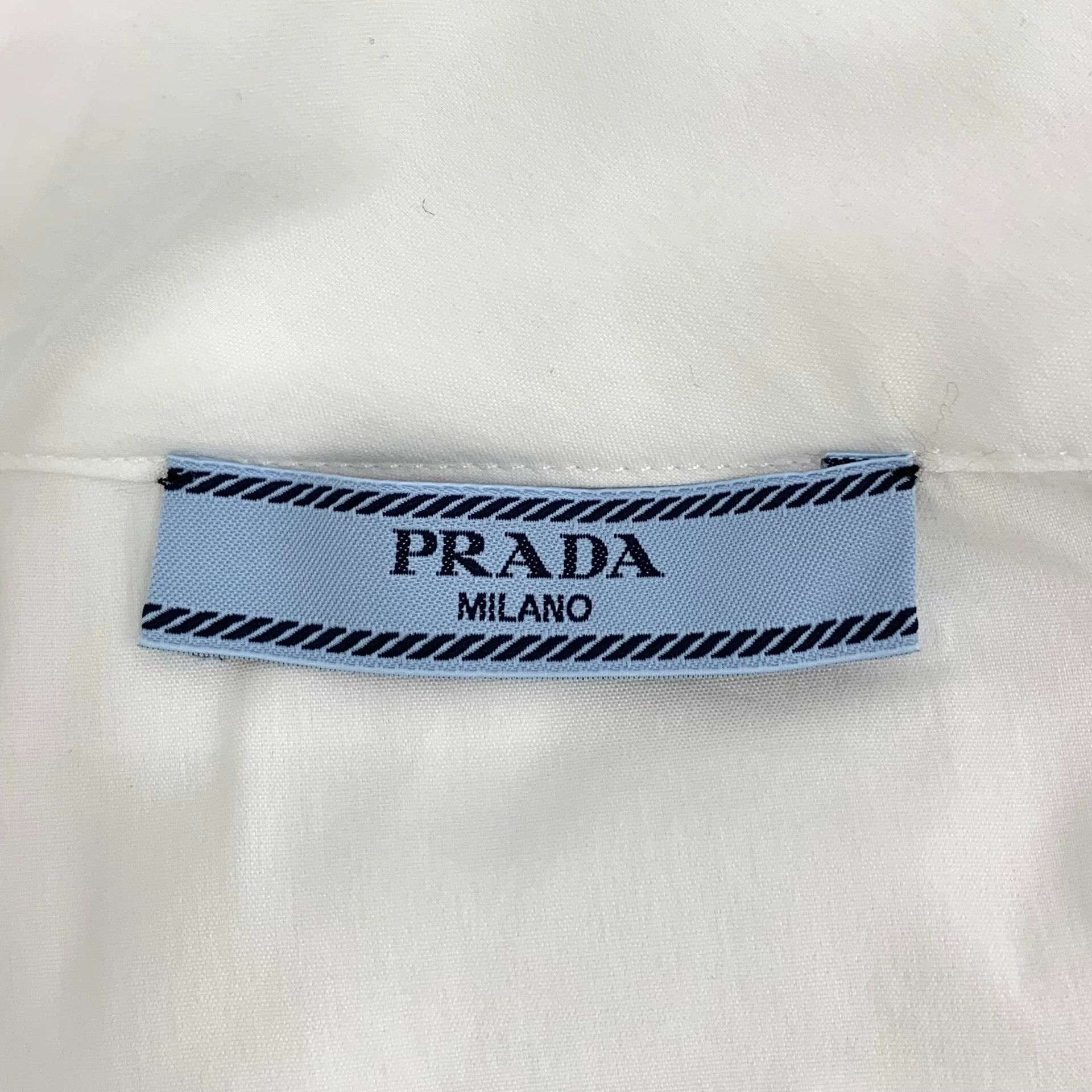 Prada Prada Bow Accent Poplin Shirt 38 Size XS / US 0-2 / IT 36-38 - 6 Thumbnail
