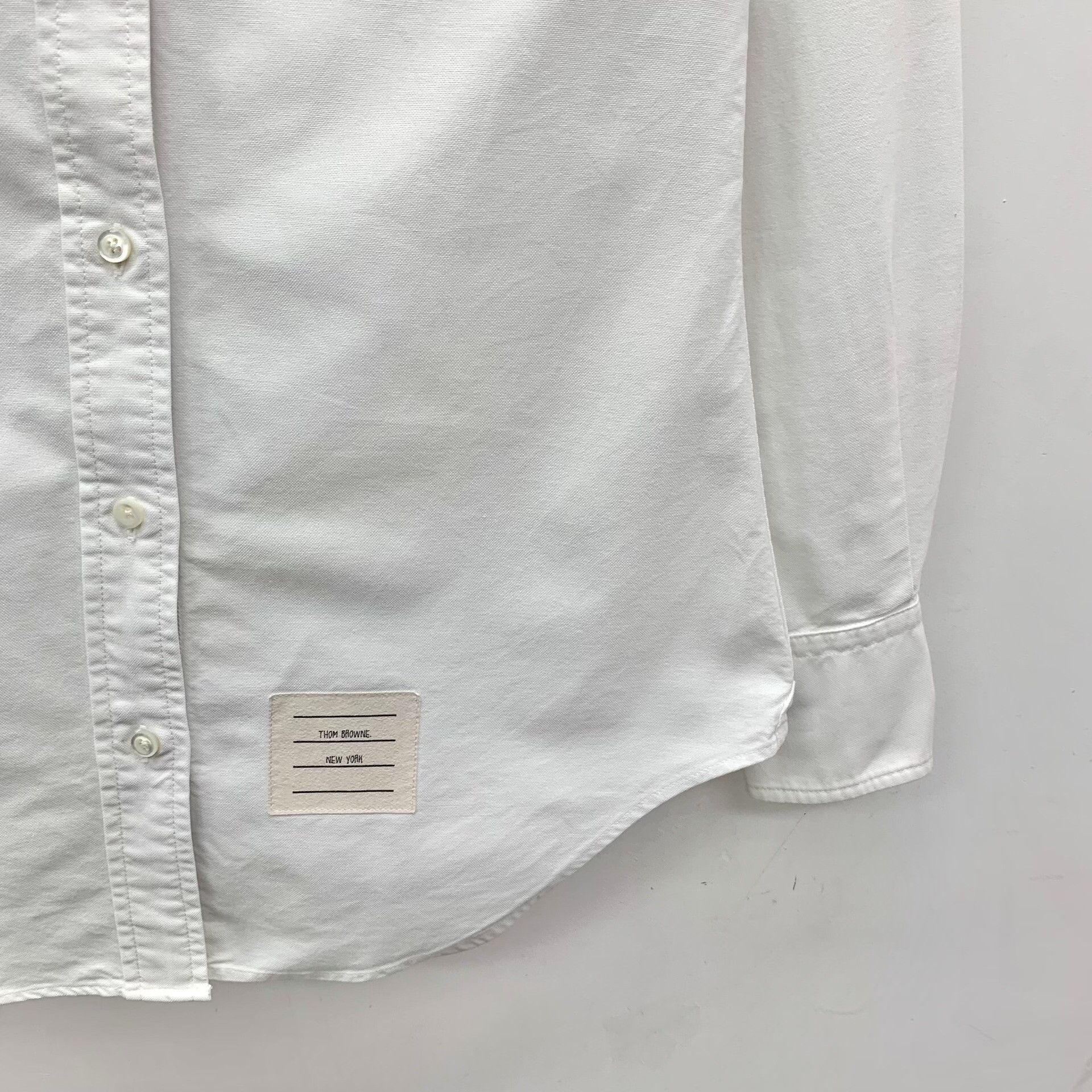 Thom Browne Thom Browne White Cotton Long Sleeve Shirt US S Size US S / EU 44-46 / 1 - 5 Thumbnail