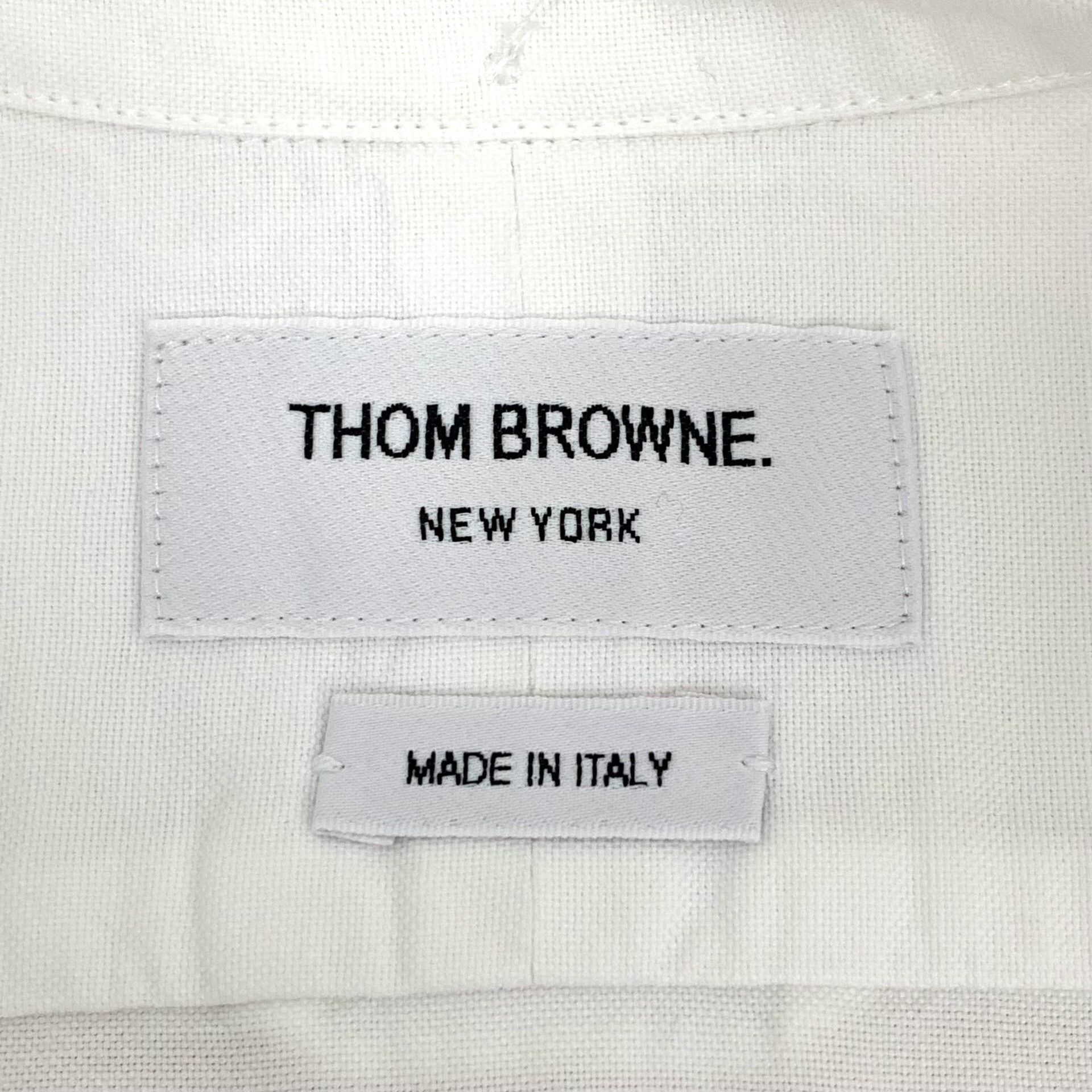 Thom Browne Thom Browne White Cotton Long Sleeve Shirt US S Size US S / EU 44-46 / 1 - 7 Thumbnail