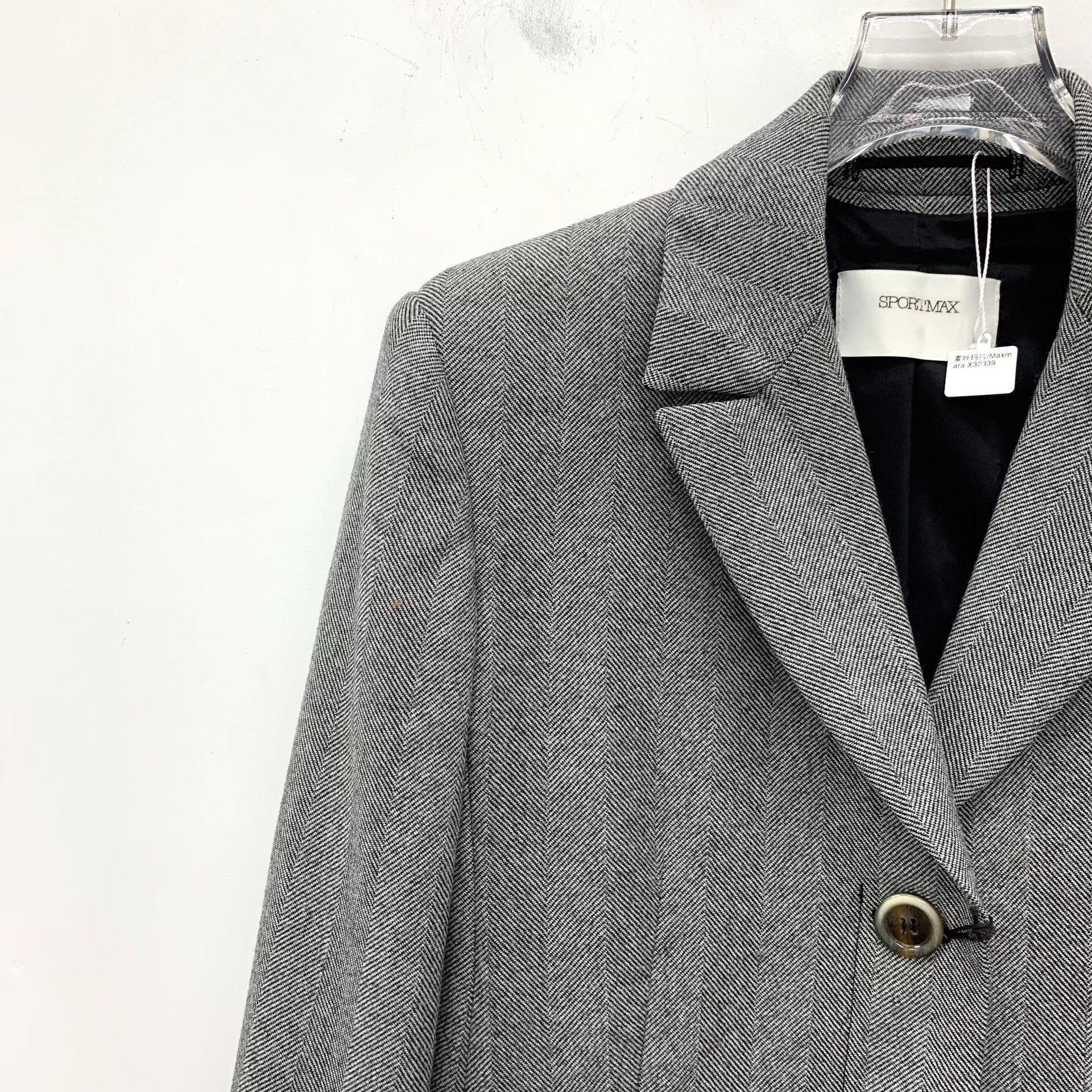 Sportmax Sportmax Gray Virgin Wool Blazer Size IT 38 Size XS / US 0-2 / IT 36-38 - 4 Thumbnail