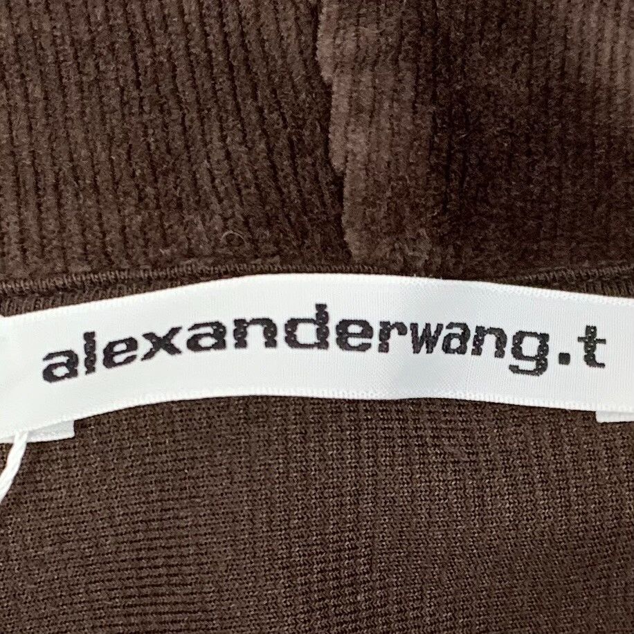 Alexander Wang Alexander Wang Brown Velour Logo Hoodie S Size S / US 4 / IT 40 - 7 Thumbnail