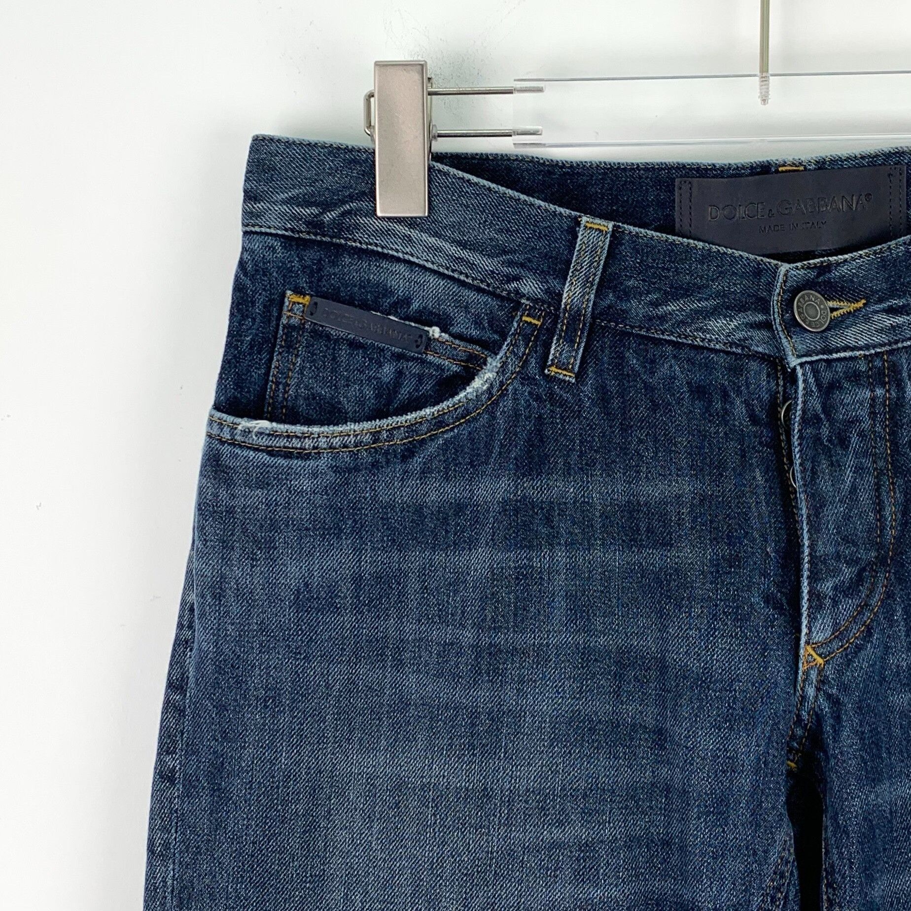 Dolce & Gabbana Dolce & Gabbana Distressed 10 Gold Denim Jeans Size 34 Size US 34 / EU 50 - 4 Thumbnail