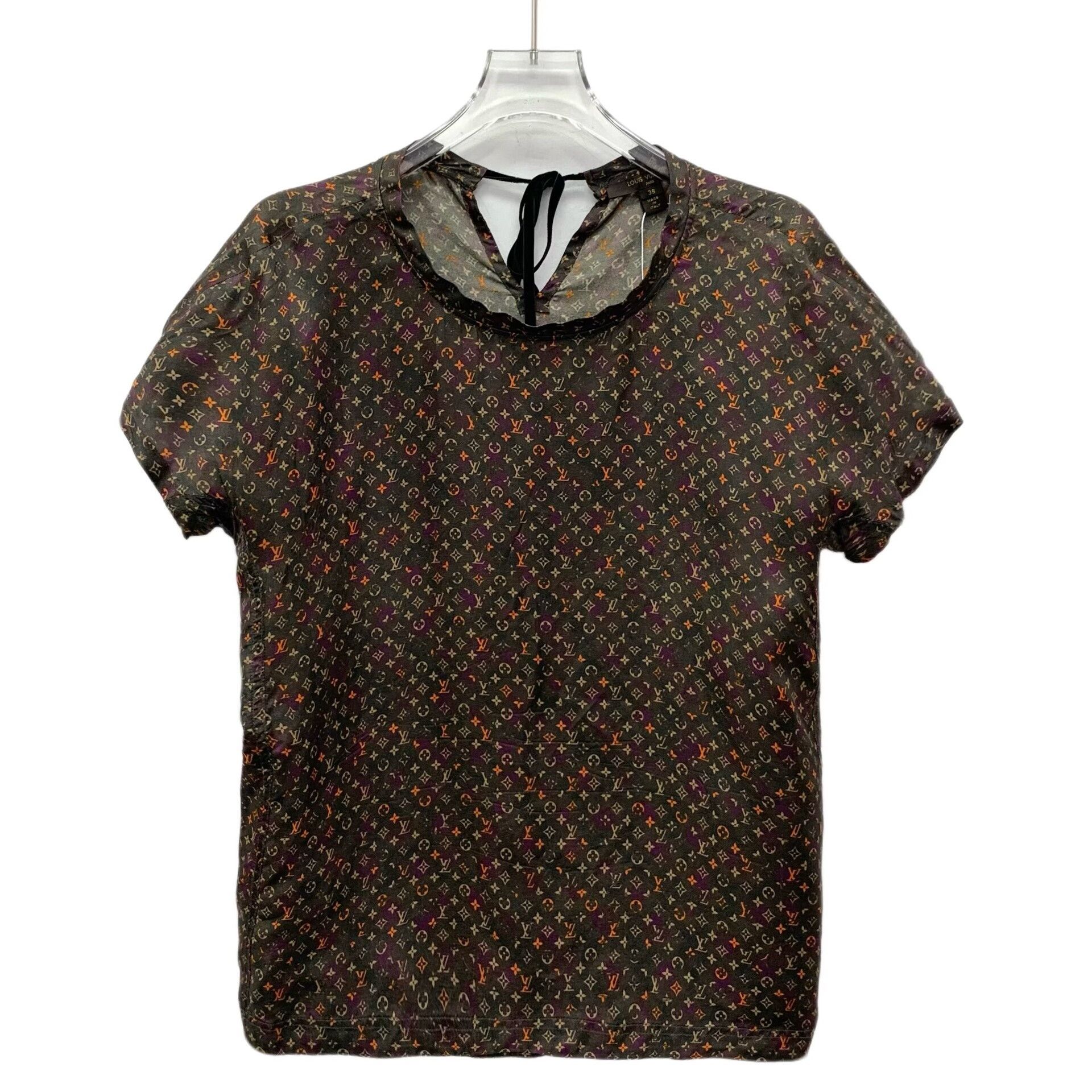 Louis Vuitton Louis Vuitton Monogram Print Viscose T-Shirt FR 38 Size S / US 4 / IT 40 - 2 Thumbnail