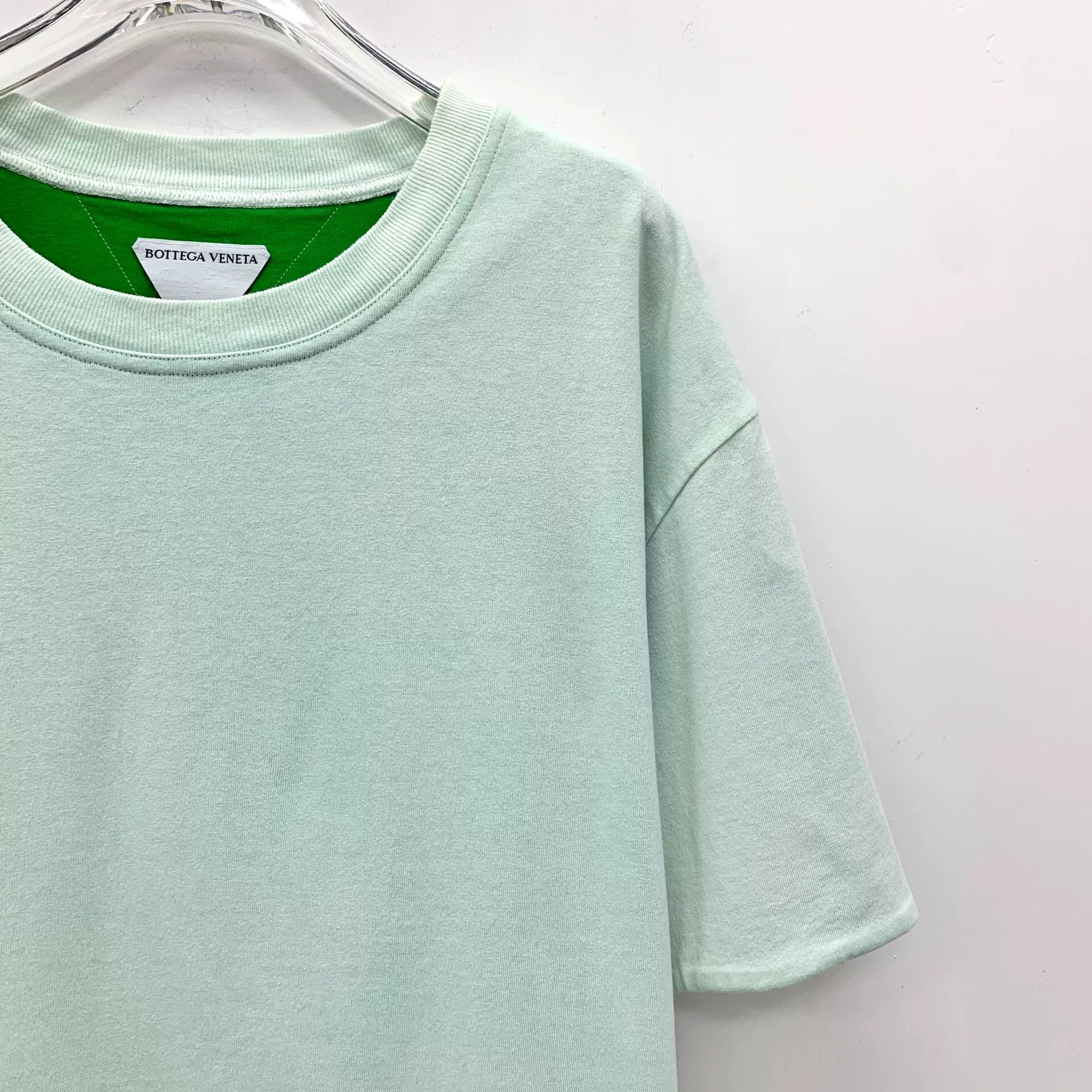 Bottega Veneta Bottega Veneta Light Green Cotton T-Shirt L Size US L / EU 52-54 / 3 - 4 Thumbnail