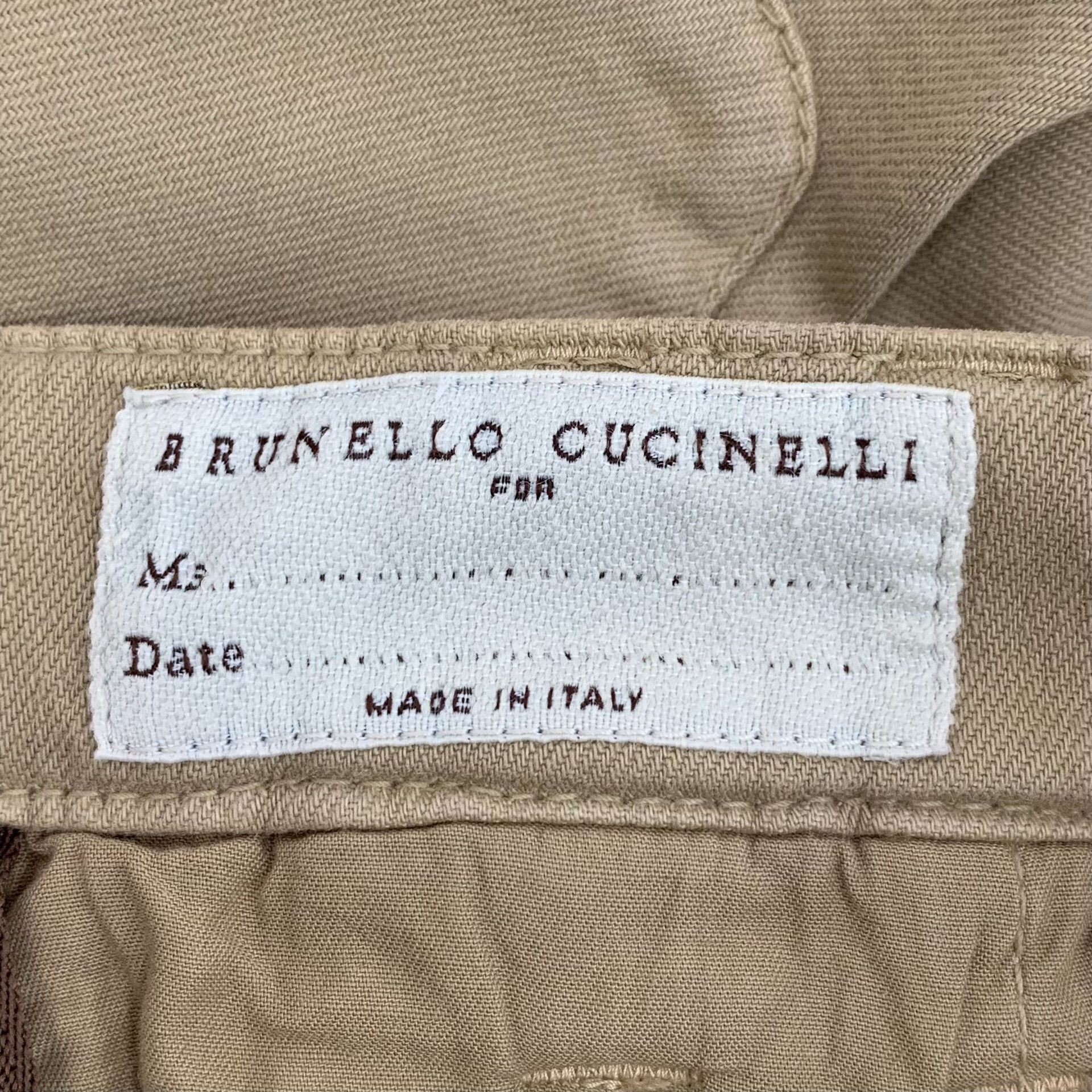 Brunello Cucinelli Brunello Cucinelli Pleated Cotton Wide Leg Pants IT 36 Size 25" / US 0 / IT 36 - 7 Thumbnail