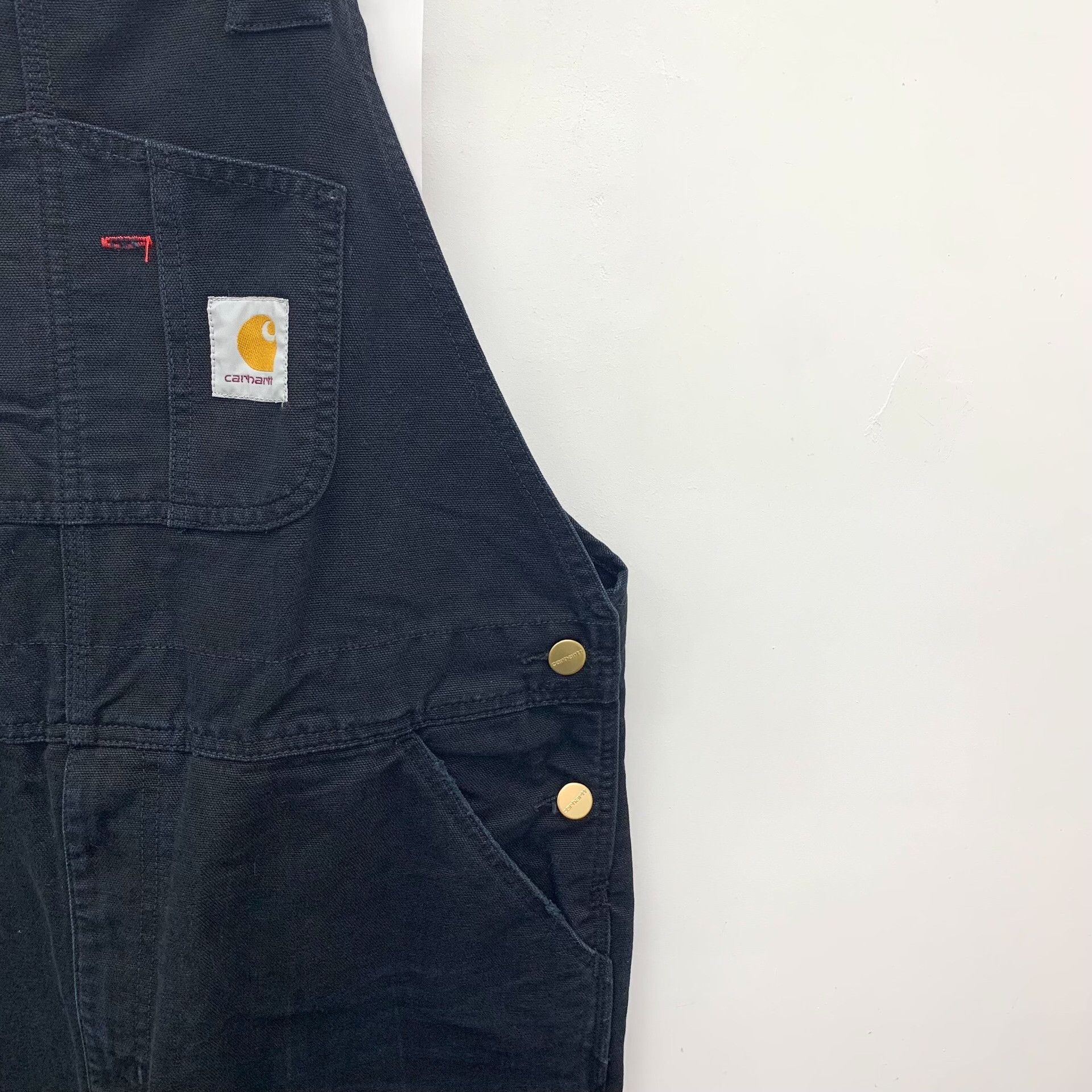 Carhartt Wip Carhartt WIP Black Cotton Bib Overalls Size 33 Size US 33 - 5 Thumbnail