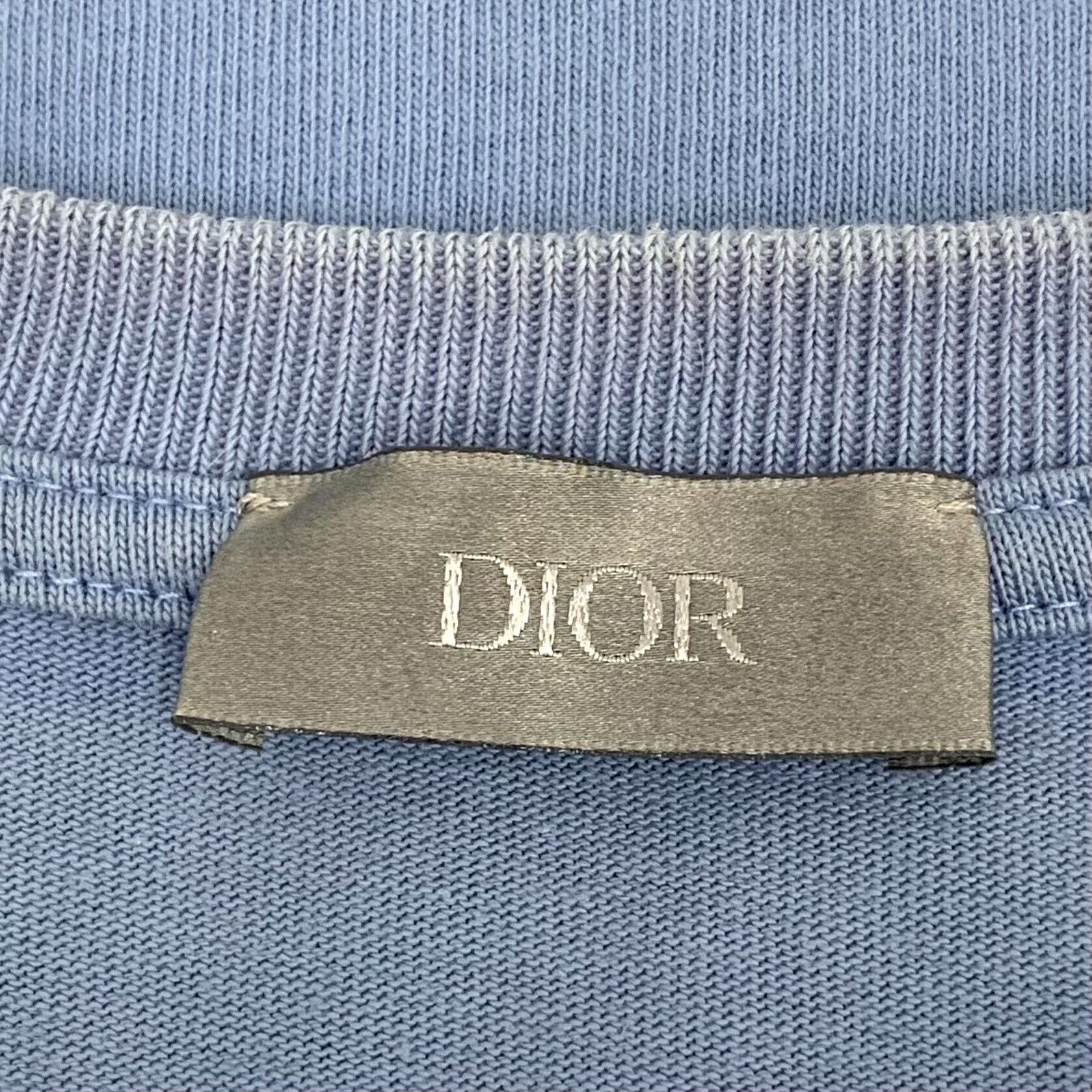 Dior Dior Embroidered CD Logo T-Shirt Blue Size L Size US L / EU 52-54 / 3 - 6 Thumbnail