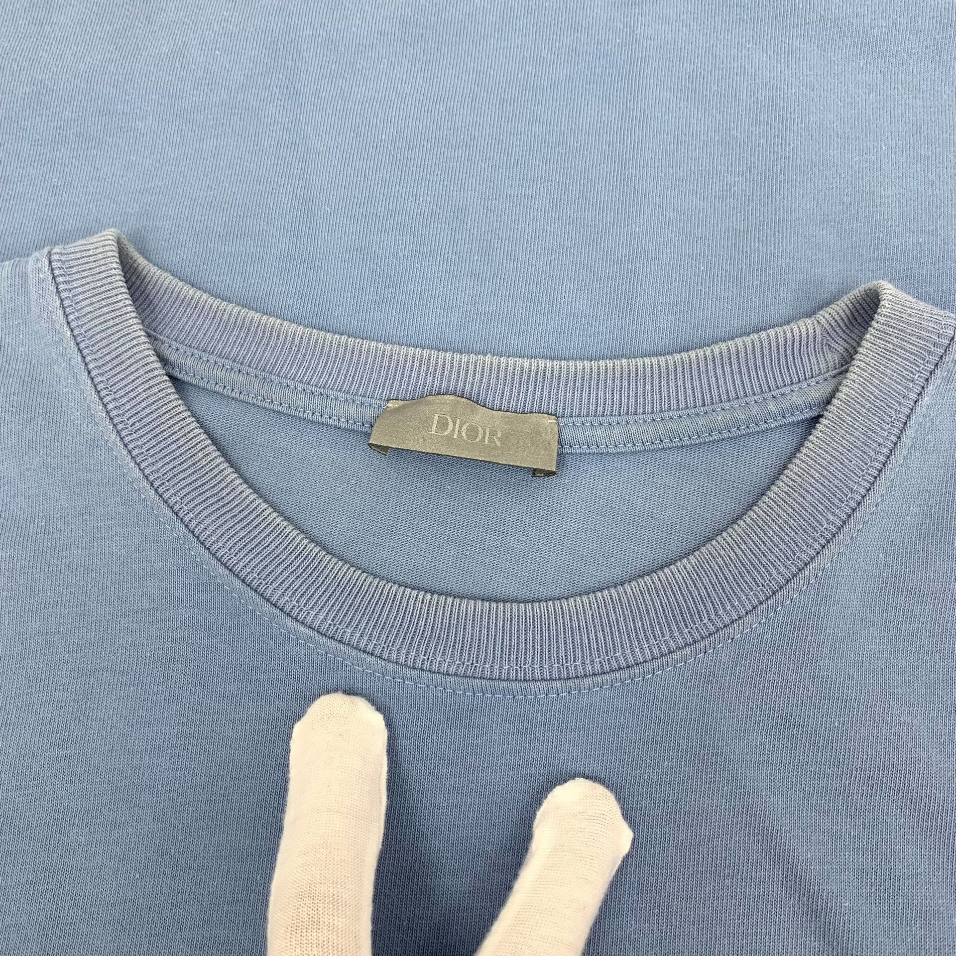 Dior Dior Embroidered CD Logo T-Shirt Blue Size L Size US L / EU 52-54 / 3 - 10 Thumbnail