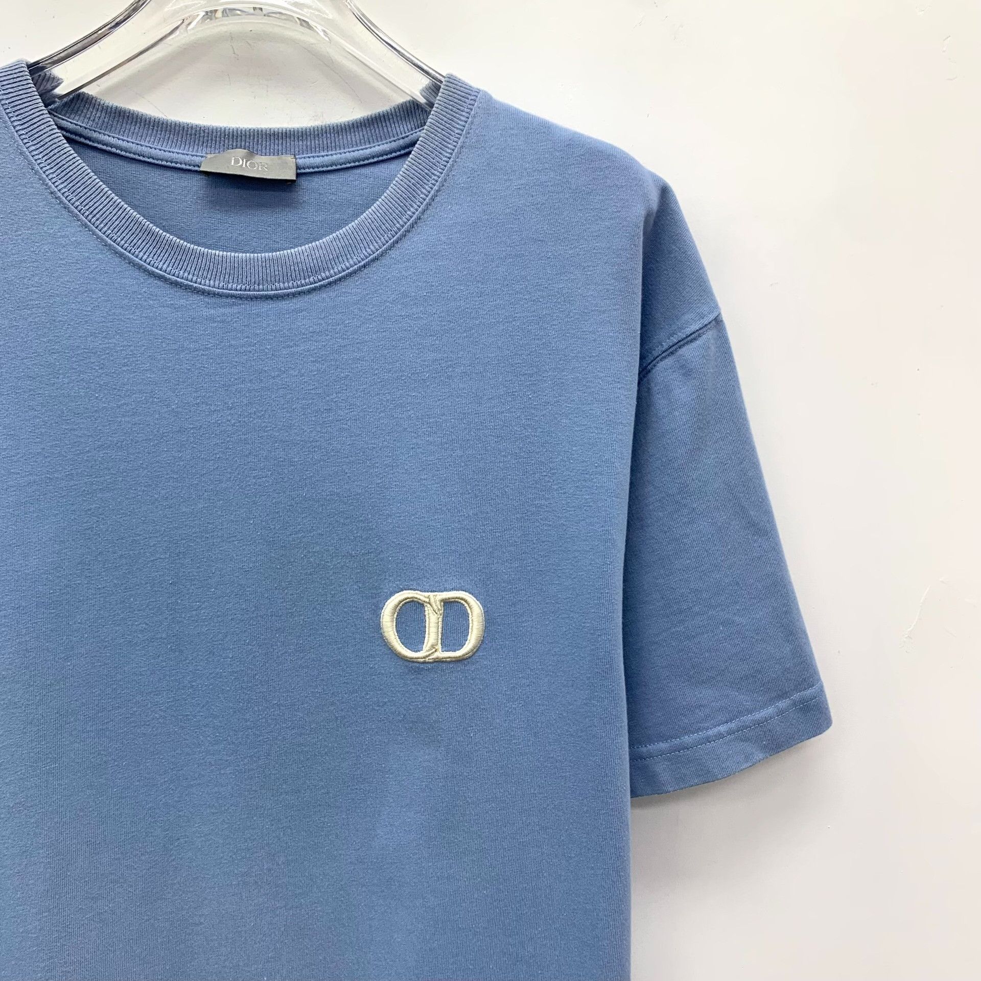 Dior Dior Embroidered CD Logo T-Shirt Blue Size L Size US L / EU 52-54 / 3 - 4 Thumbnail