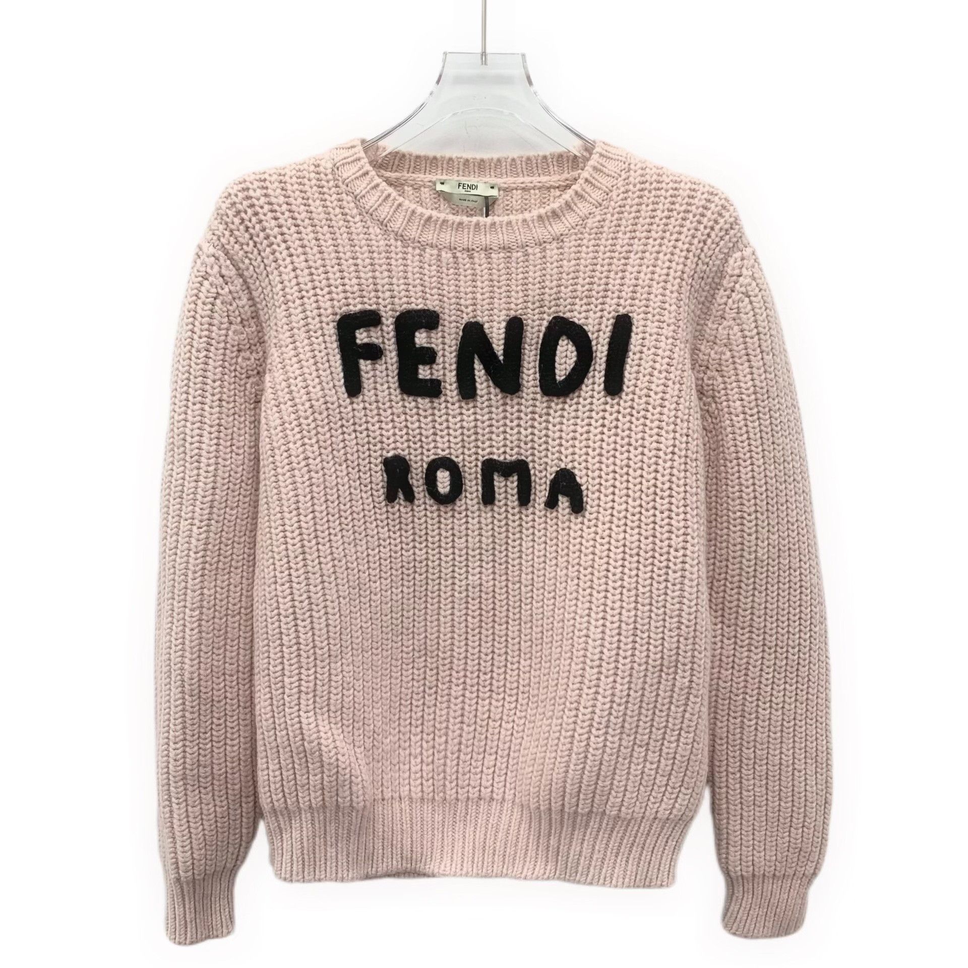 Fendi Fendi Pink Logo Wool Knit Sweater IT 40 Size S / US 4 / IT 40 - 2 Thumbnail