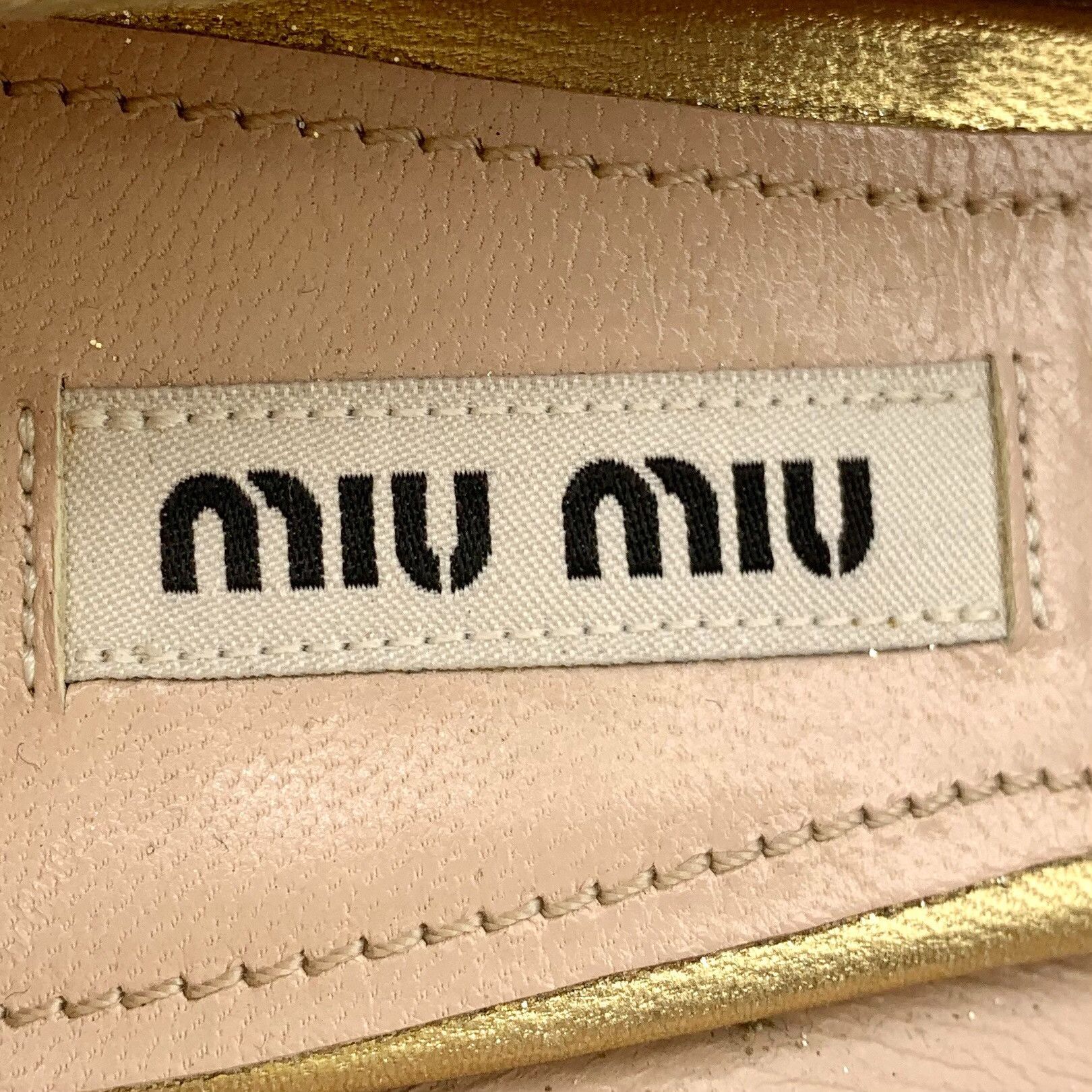Miu Miu Miu Miu Champagne Glitter Stiletto Heels Size 36 Size US 6 / IT 36 - 8 Thumbnail