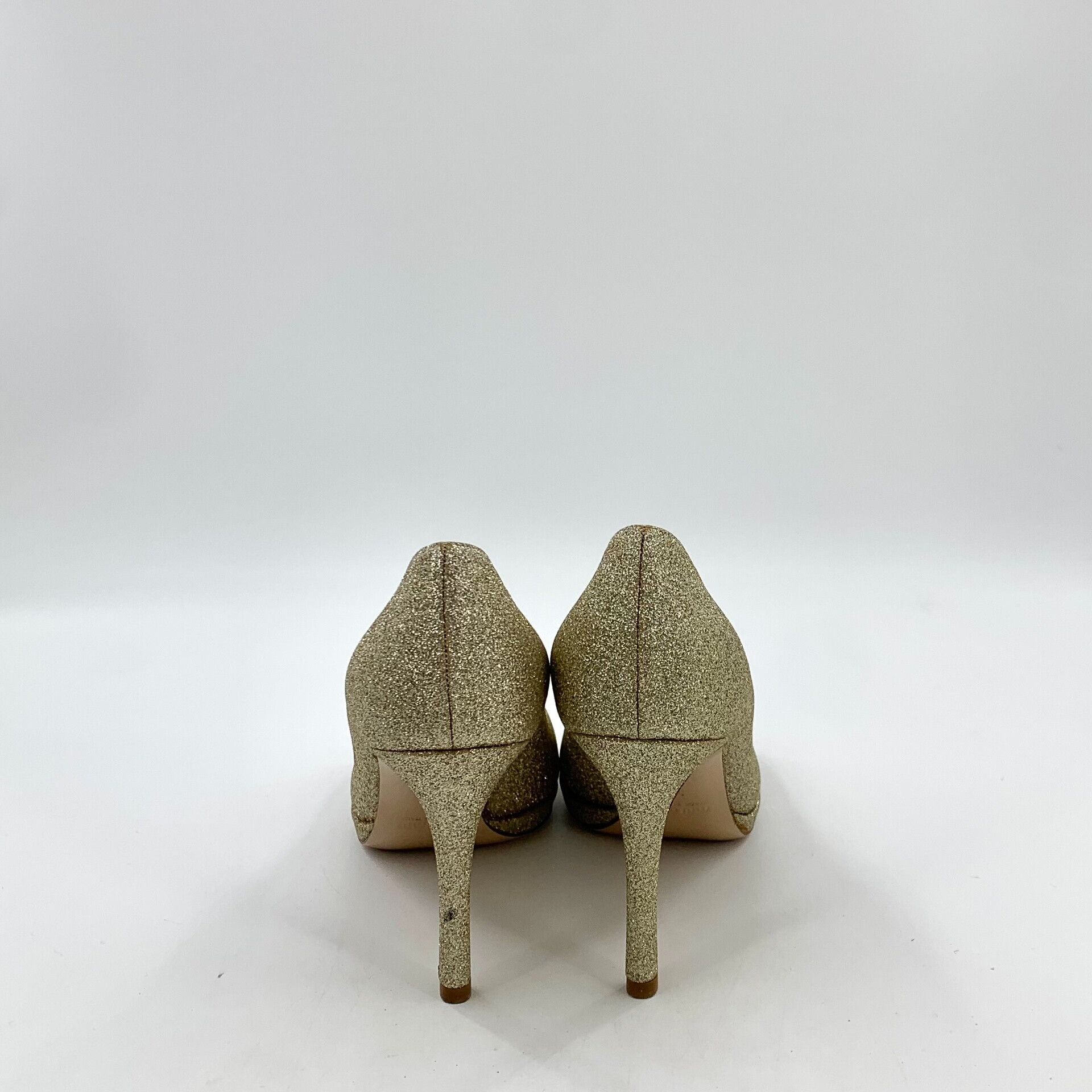 Miu Miu Miu Miu Champagne Glitter Stiletto Heels Size 36 Size US 6 / IT 36 - 5 Thumbnail