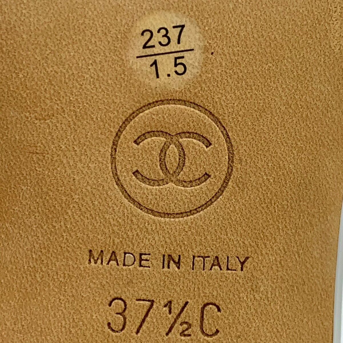 Chanel Chanel Tweed Leather Cap Toe Slingback Sandals 37.5 Size US 7.5 / IT 37.5 - 7 Thumbnail