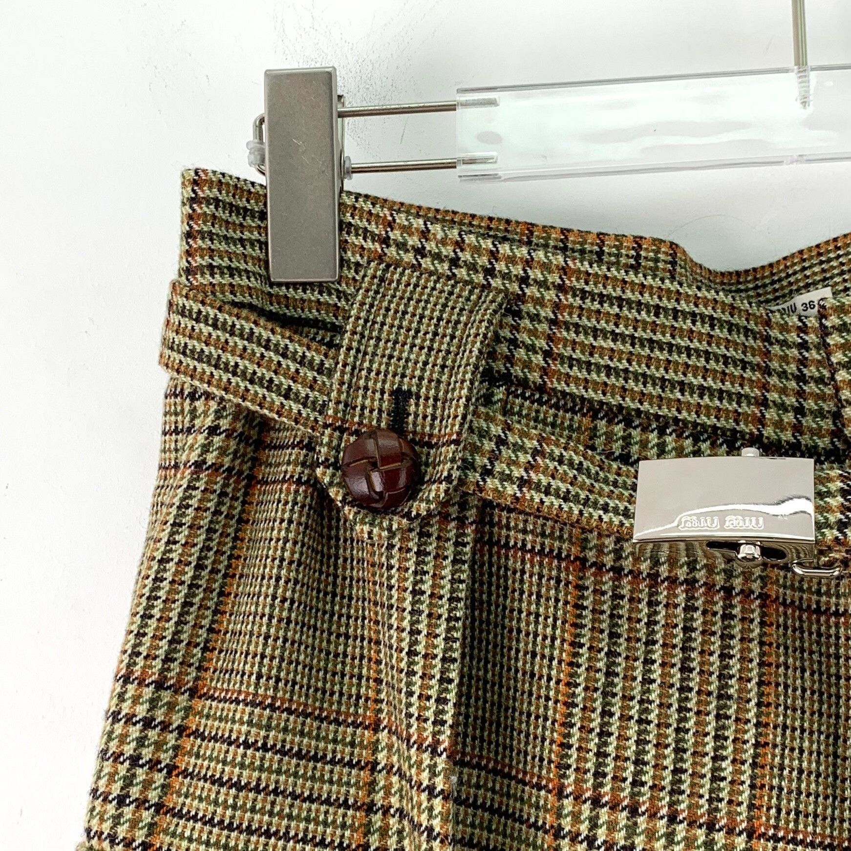 Miu Miu Miu Miu Plaid Wool Pants 36 Size 25" / US 0 / IT 36 - 4 Thumbnail